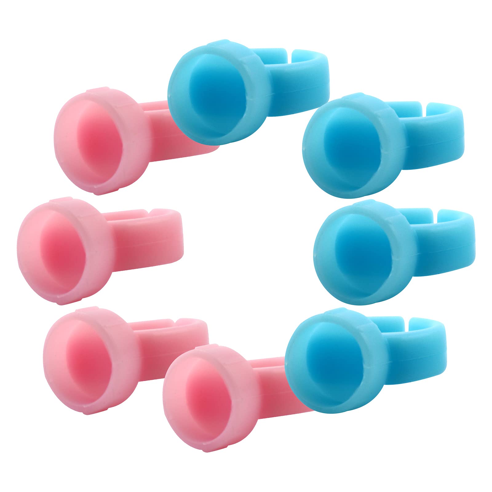 MARLLOGIVA 100pcs Soft Silicone Tattoo Ink Rings – Pigment Caps for Microblading Ink Cups (Pink)