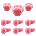 MARLLOGIVA 100pcs Soft Silicone Tattoo Ink Rings – Pigment Caps for Microblading Ink Cups (Pink)
