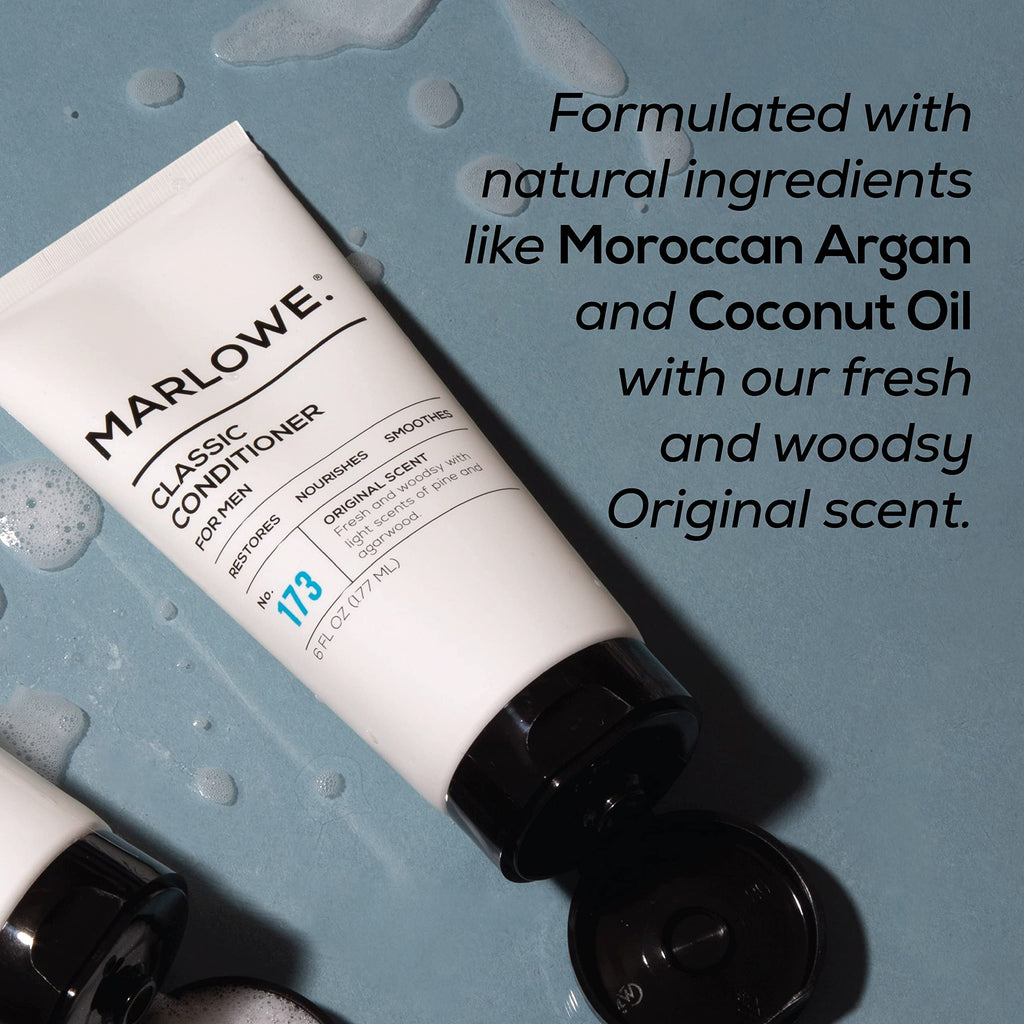 MARLOWE. Men's Shampoo & Conditioner Set No. 172 & No. 173 — Argan & Coconut, Woodsy Scent