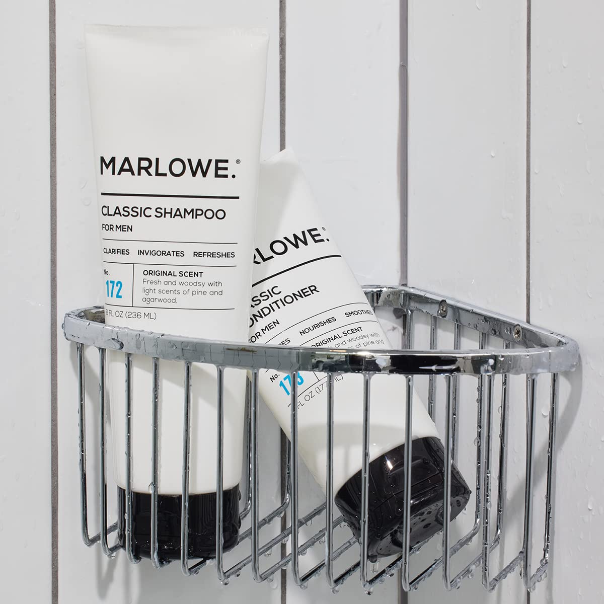 MARLOWE. Men's Shampoo & Conditioner Set No. 172 & No. 173 — Argan & Coconut, Woodsy Scent