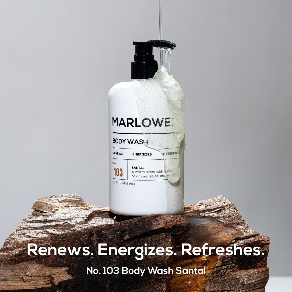 MARLOWE. No. 103 Body Wash – 15 oz Pump, Santal, Energizing & Refreshing Shower Gel