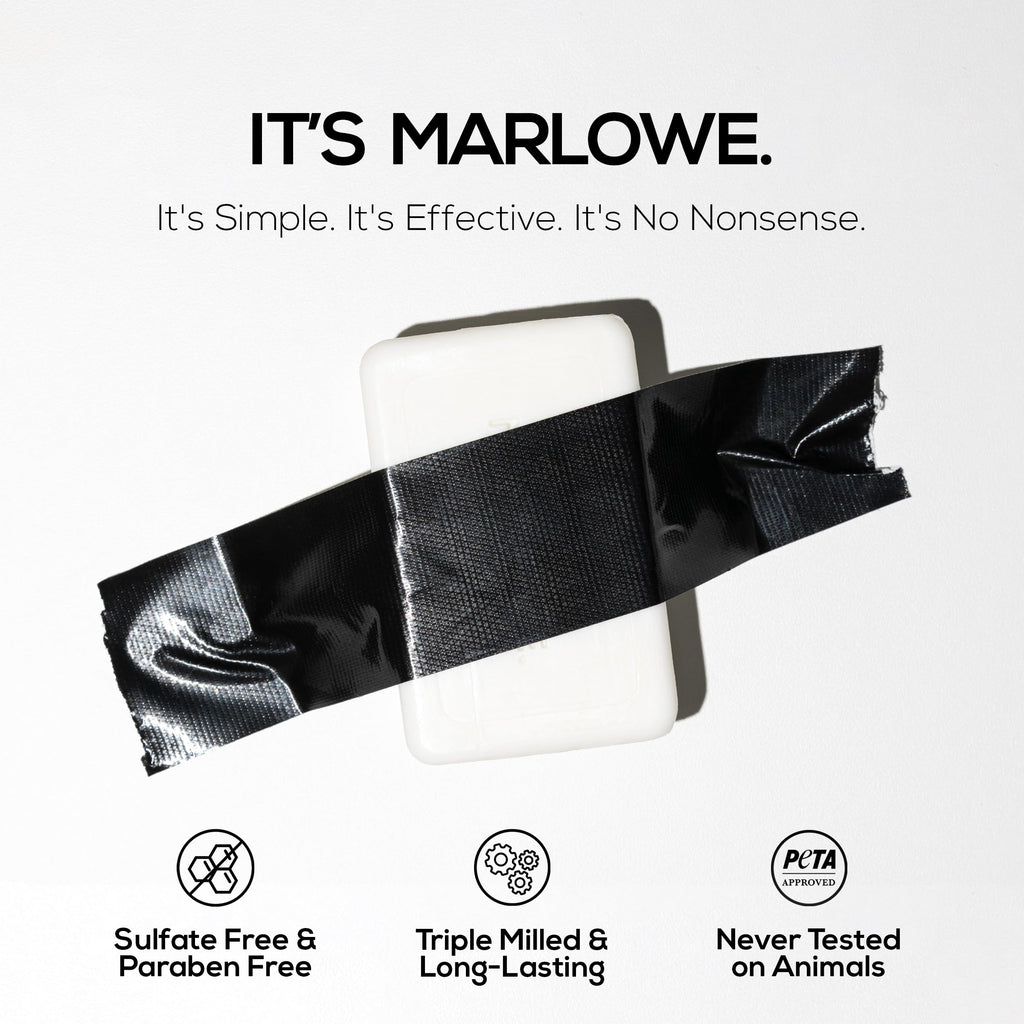 MARLOWE No. 105 Bar Soap for Men 7 oz – Moisturizing & Nourishing Sage & Fir Scent