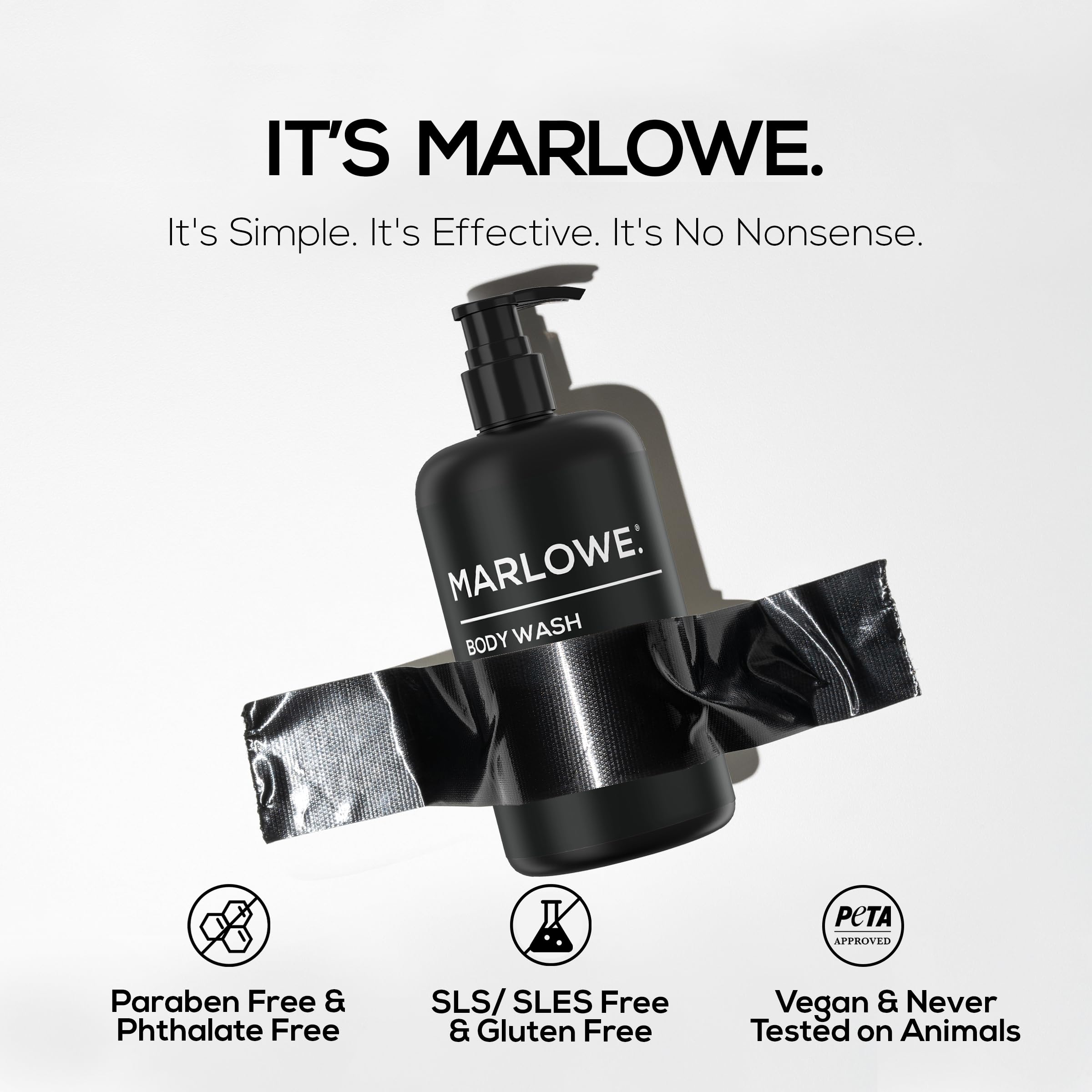 MARLOWE No. 103 Body Wash – Cedarwood & Sea Salt, 15 oz