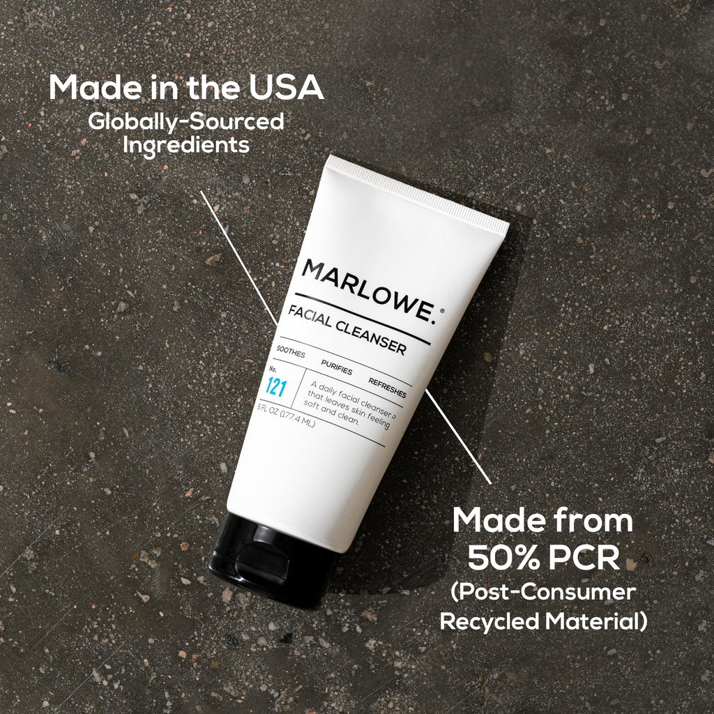 MARLOWE. No. 121 Facial Cleanser – Daily Men’s Face Wash with Natural Extracts & Antioxidants