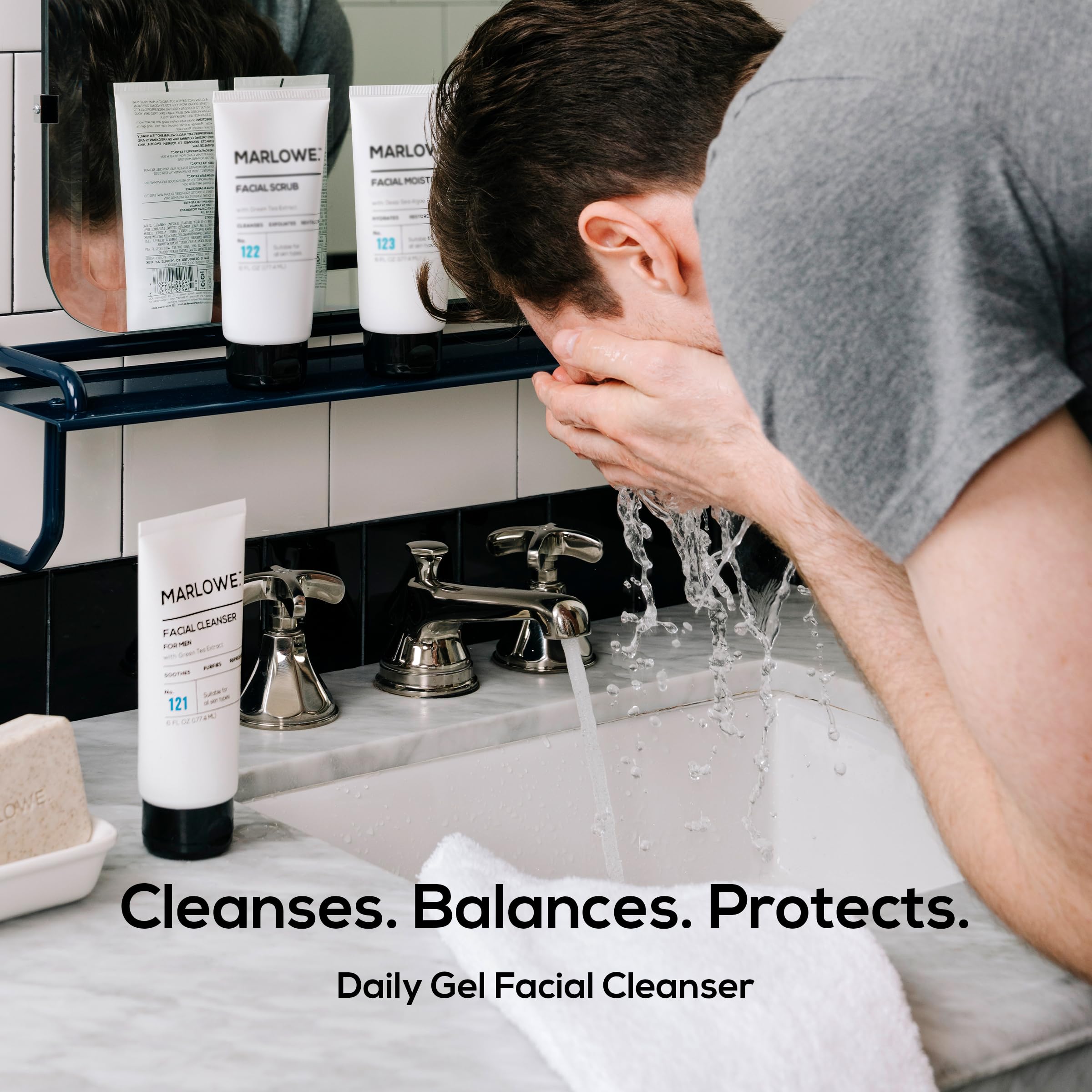 MARLOWE. No. 121 Facial Cleanser – Daily Men’s Face Wash with Natural Extracts & Antioxidants