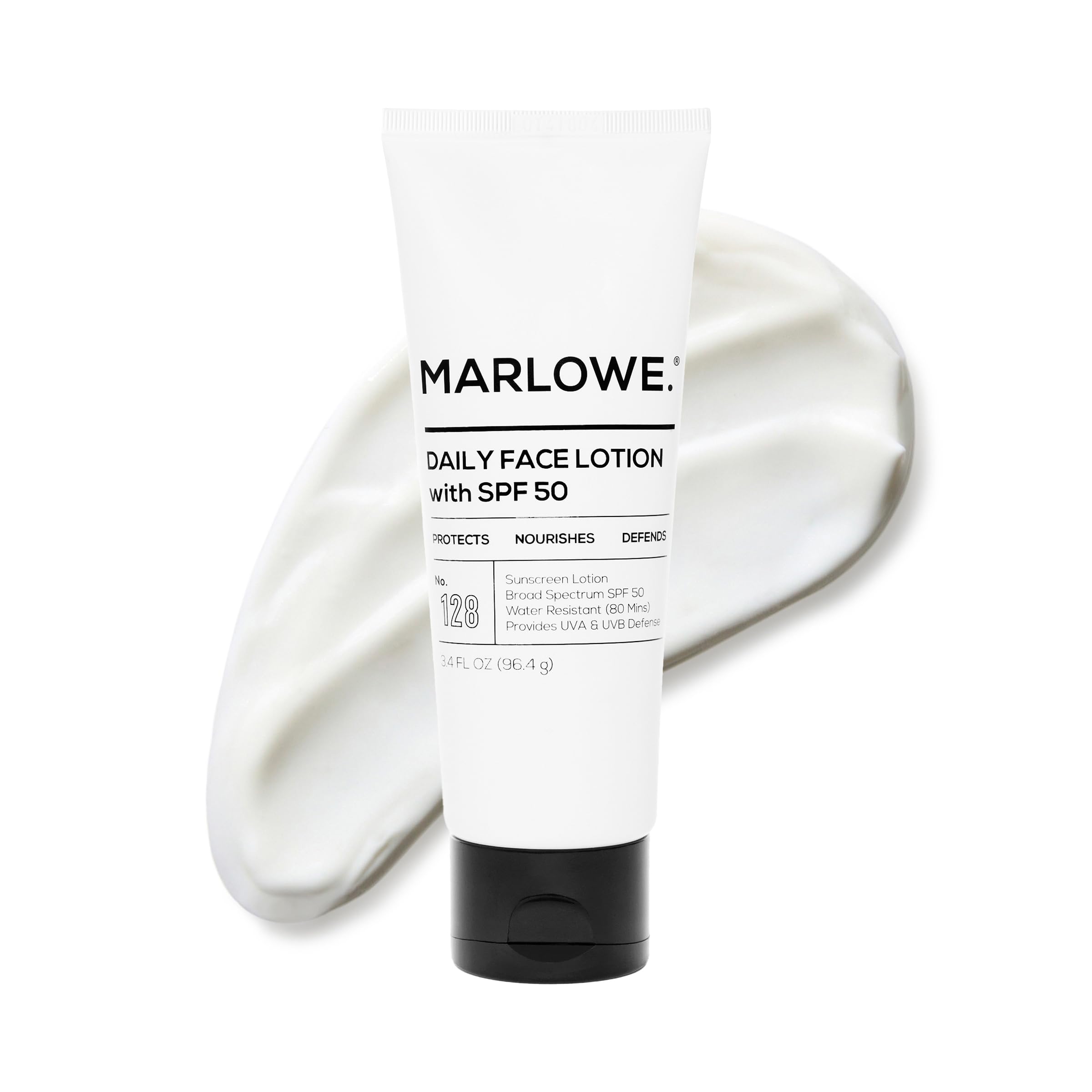 MARLOWE. No. 128 SPF 50 Men's Facial Lotion – Oil-Free, 3.4 oz