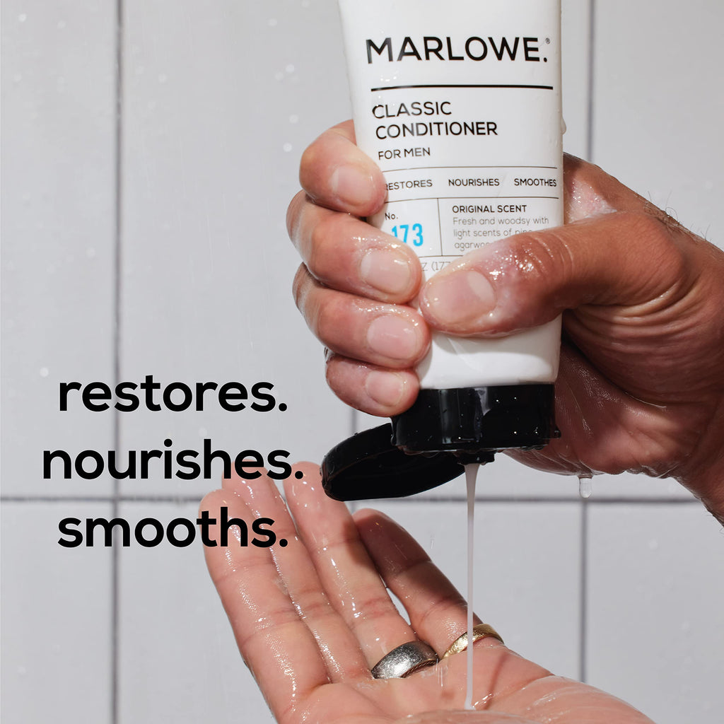 MARLOWE. Men's Shampoo & Conditioner Set No. 172 & No. 173 — Argan & Coconut, Woodsy Scent