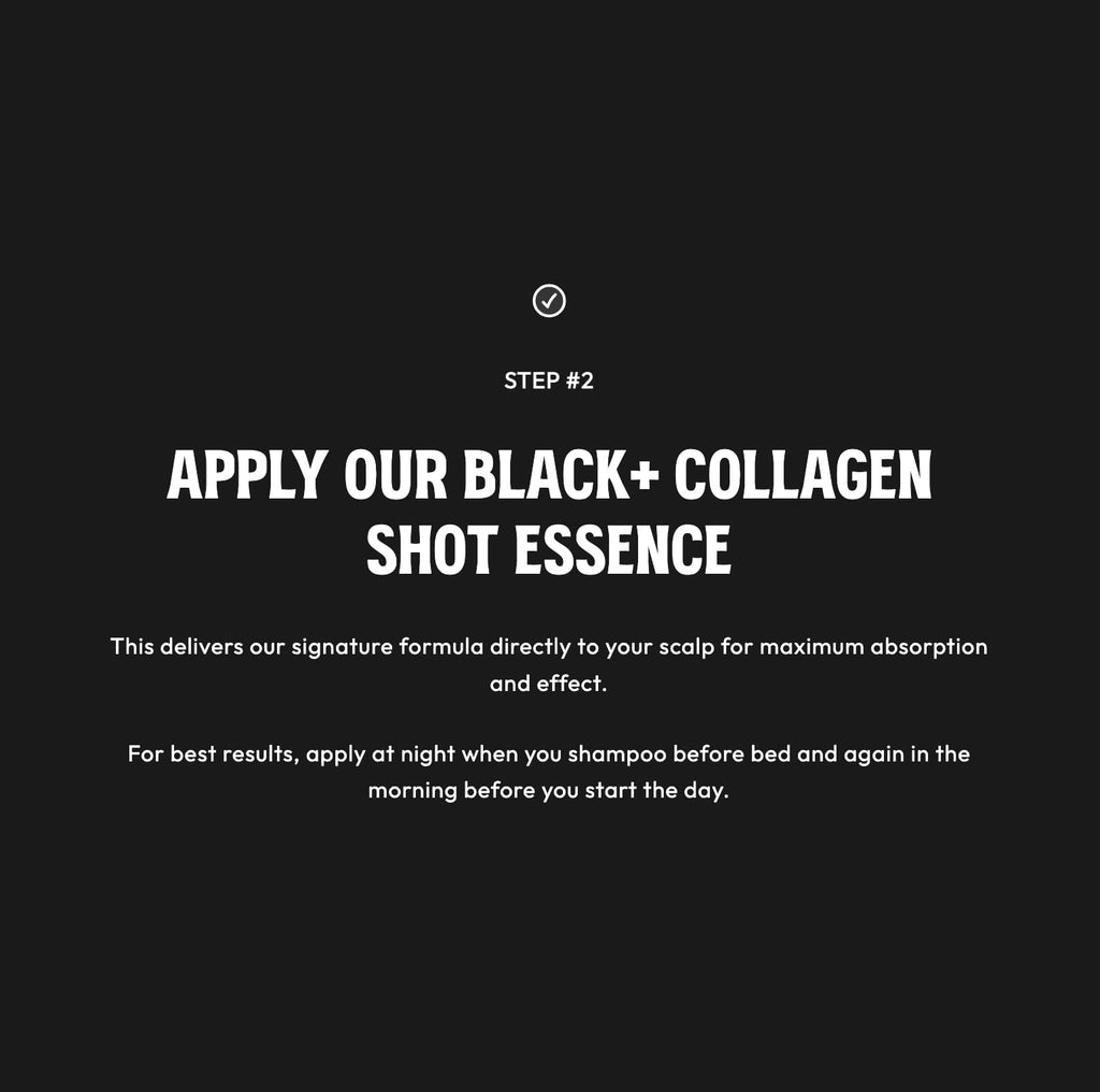 MARO17 Black+ Shampoo & Anti-Gray Collagen Shot – Reduce Gray Hair Appearance, Strengthen Keratin