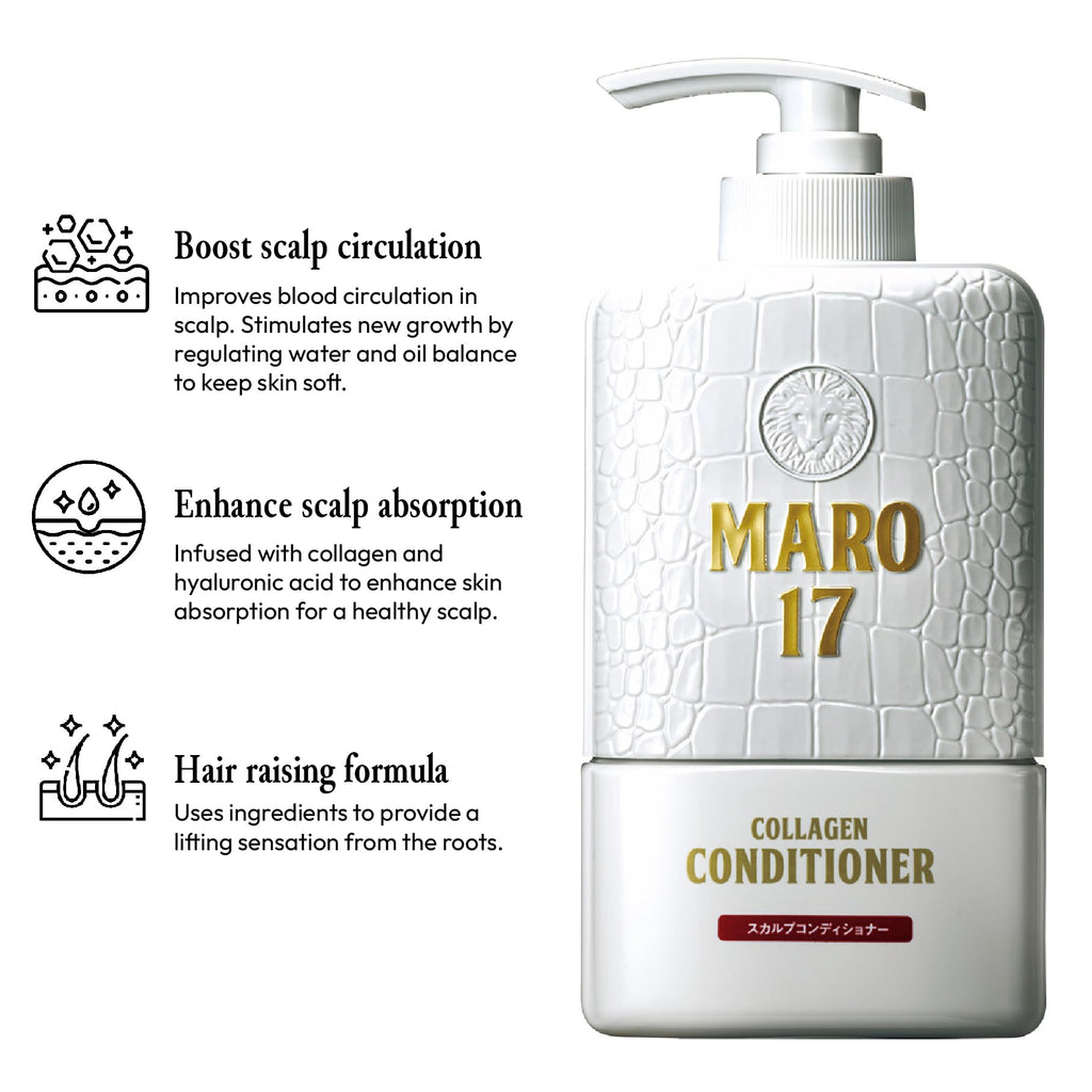 MARO17 Japan's #1 Collagen Conditioner for Men | Scalp Circulation & Hair Growth Support