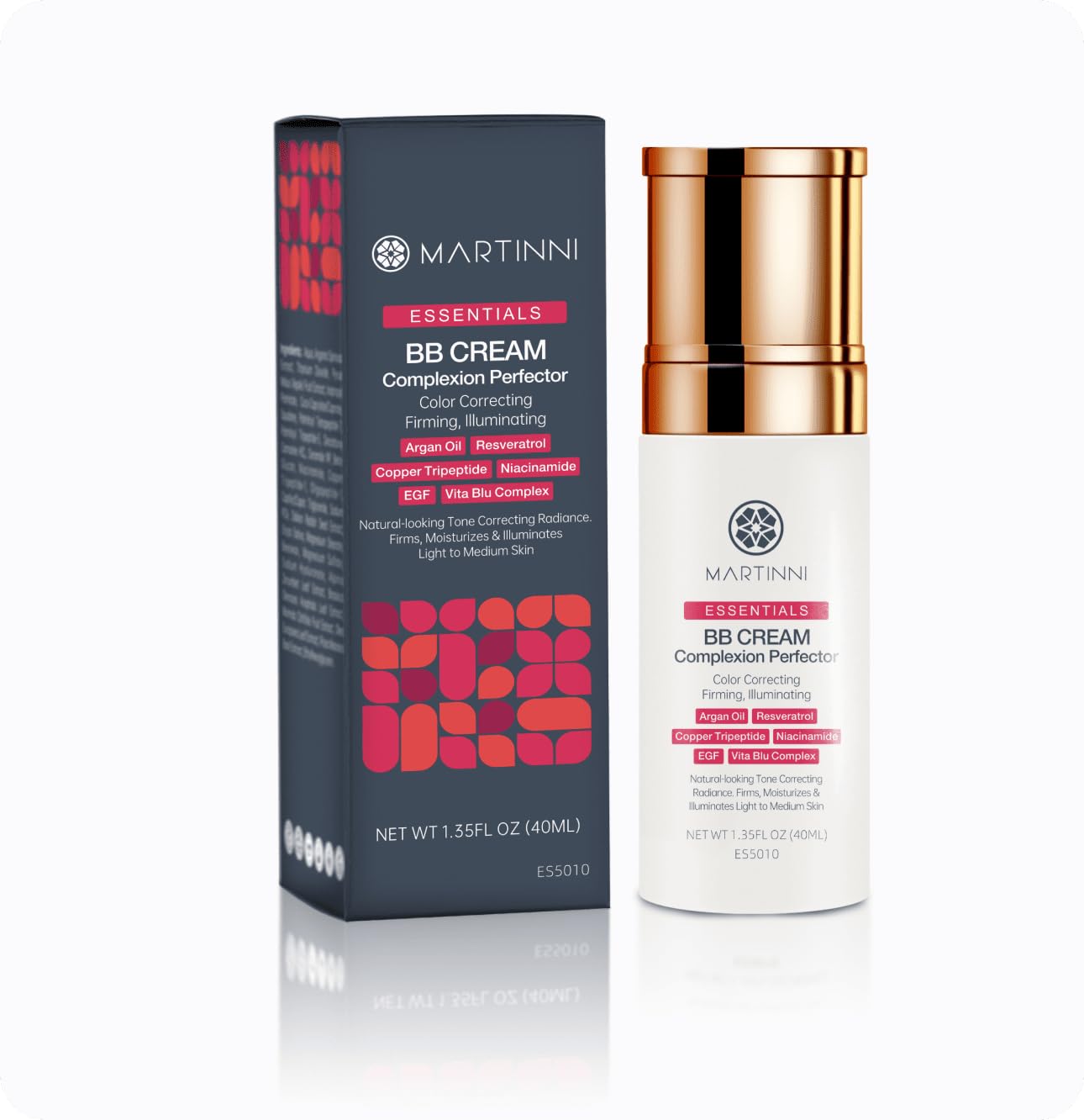 Martinni BB Cream Complexion Perfector – Lightweight Anti-Aging Tinted Moisturizer (1.35 fl oz)