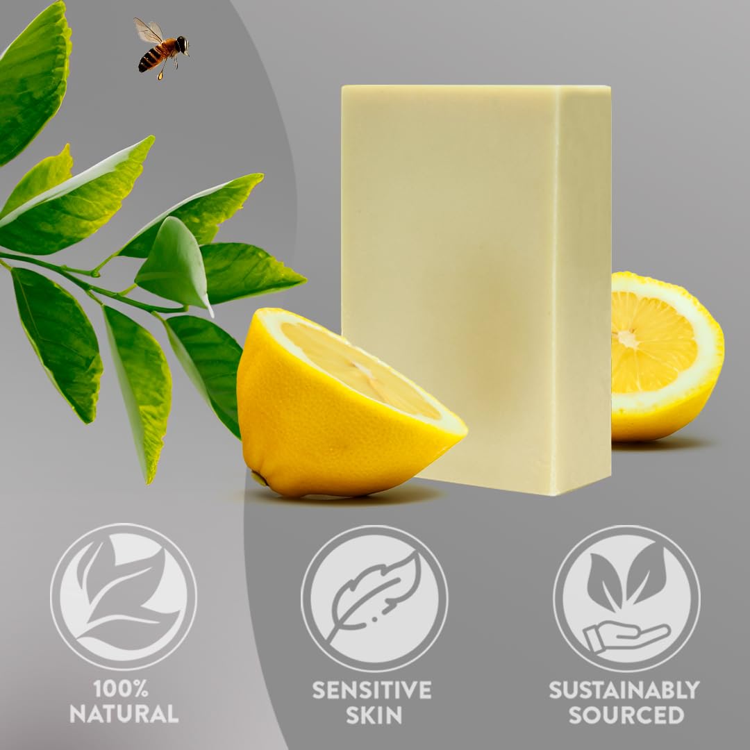 Marvelouskin Lemon Tallow Soap – Grass-Fed Handmade Citrus Bar (3 Pack)