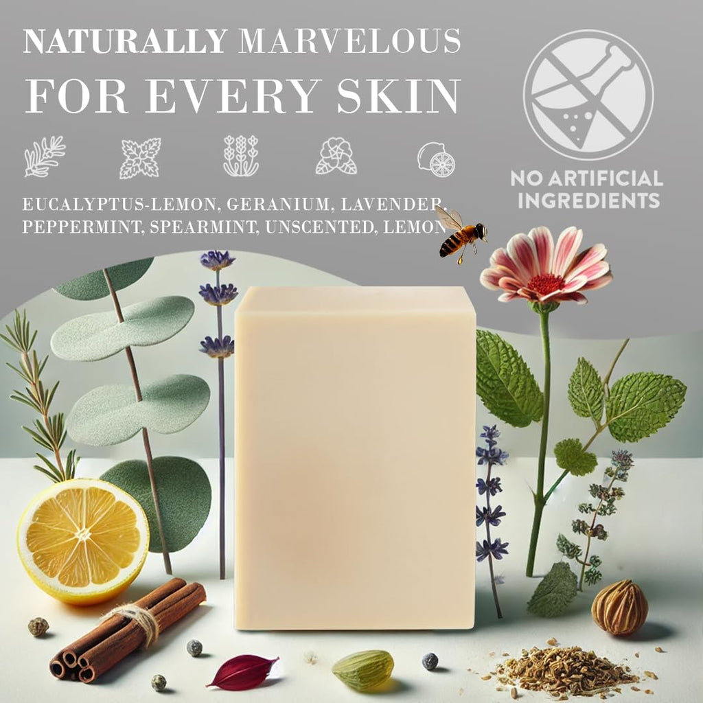 Marvelouskin Lemon Tallow Soap – Grass-Fed Handmade Citrus Bar (3 Pack)
