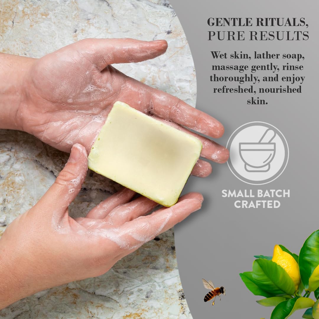 Marvelouskin Lemon Tallow Soap – Grass-Fed Handmade Citrus Bar (3 Pack)