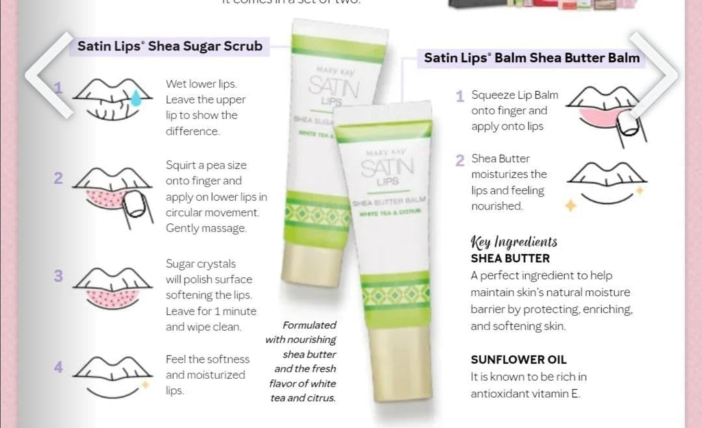 Mary Kay Satin Lips Set — Lip Mask-Scrub and Balm in 2 Steps