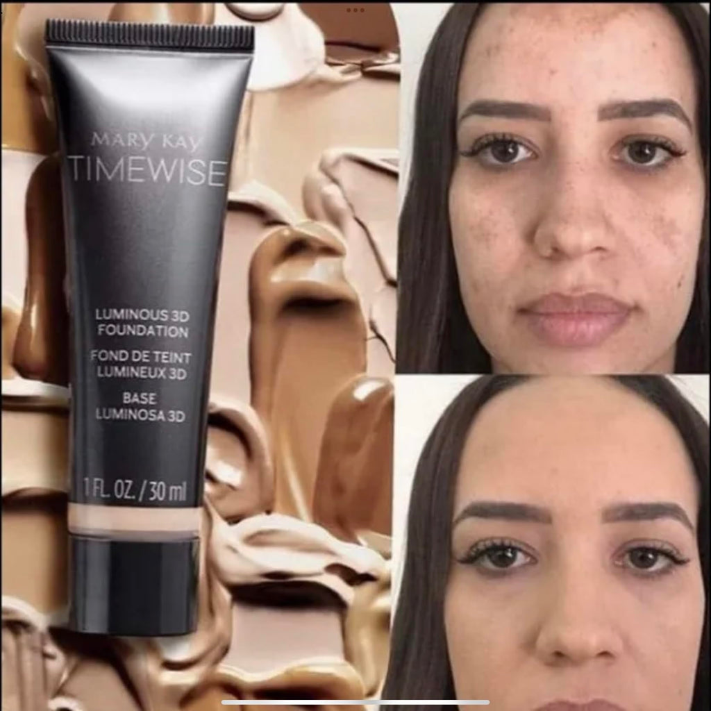 Mary Kay TimeWise Luminous 3D Foundation Ivory N160 – Lightweight, Natural Finish (1 oz)