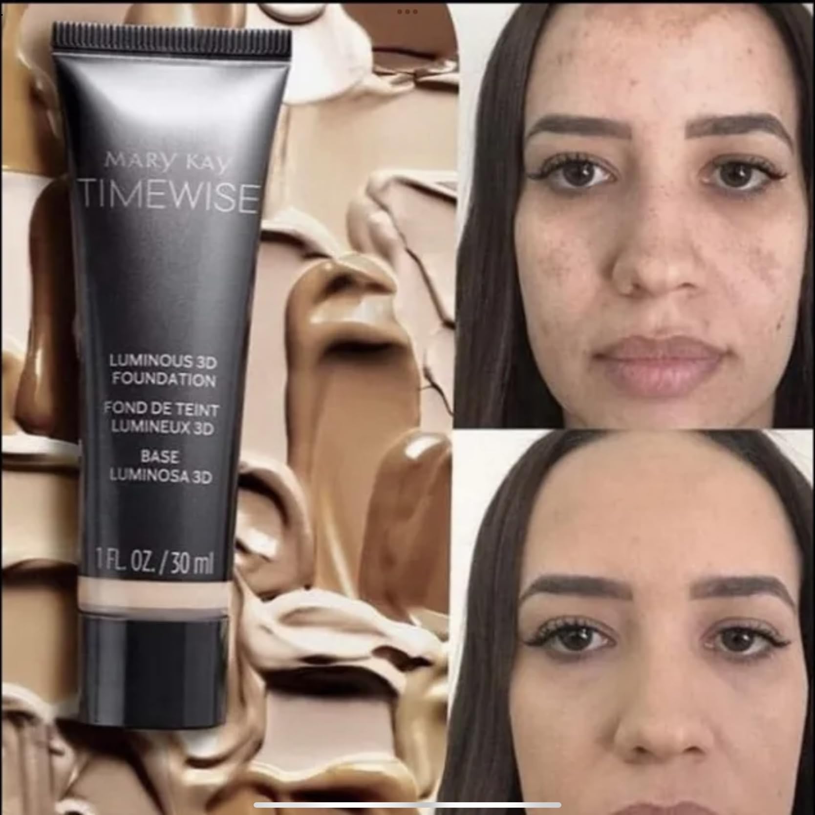 Mary Kay TimeWise Luminous 3D Foundation Ivory N160 – Lightweight, Natural Finish (1 oz)