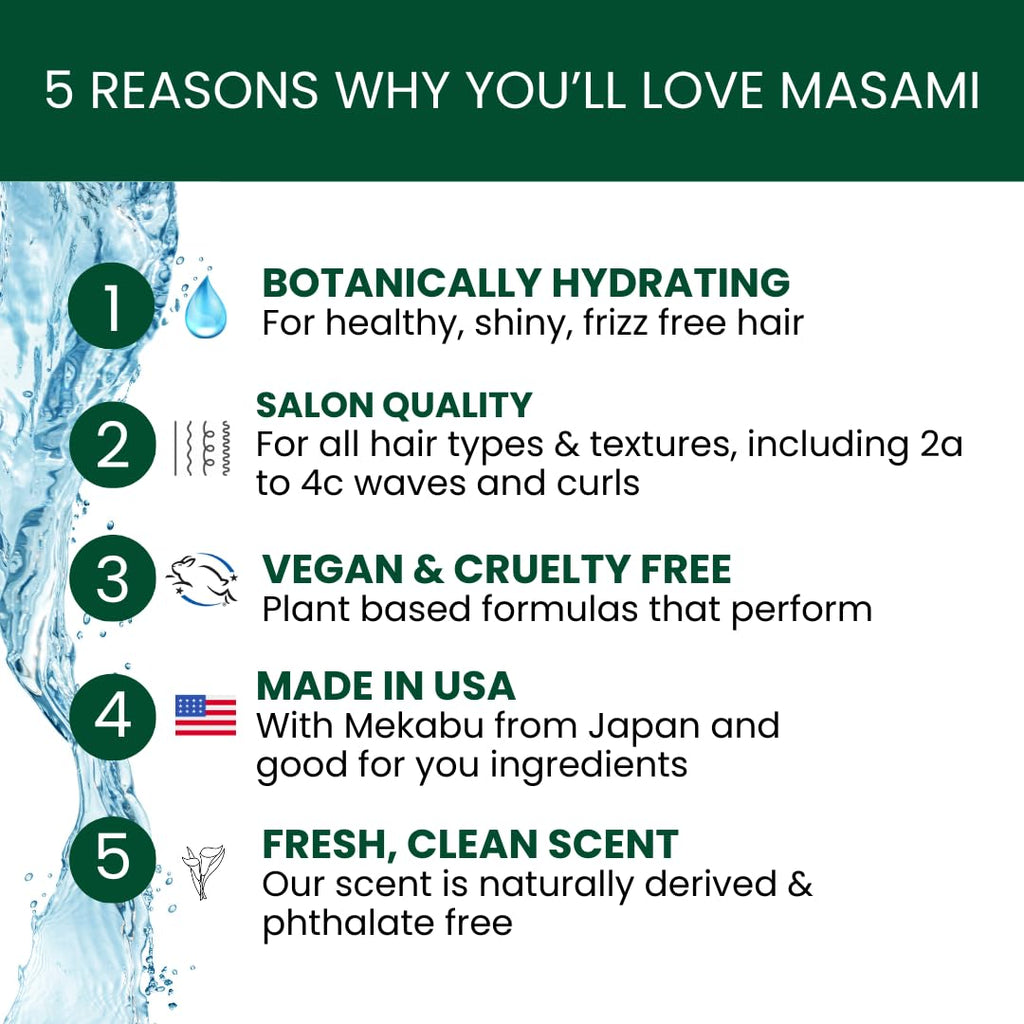 MASAMI Mekabu Hydrating Conditioner 32 oz Refill Pouch | Sustainable, Color-Safe, Vegan & Cruelty-Free