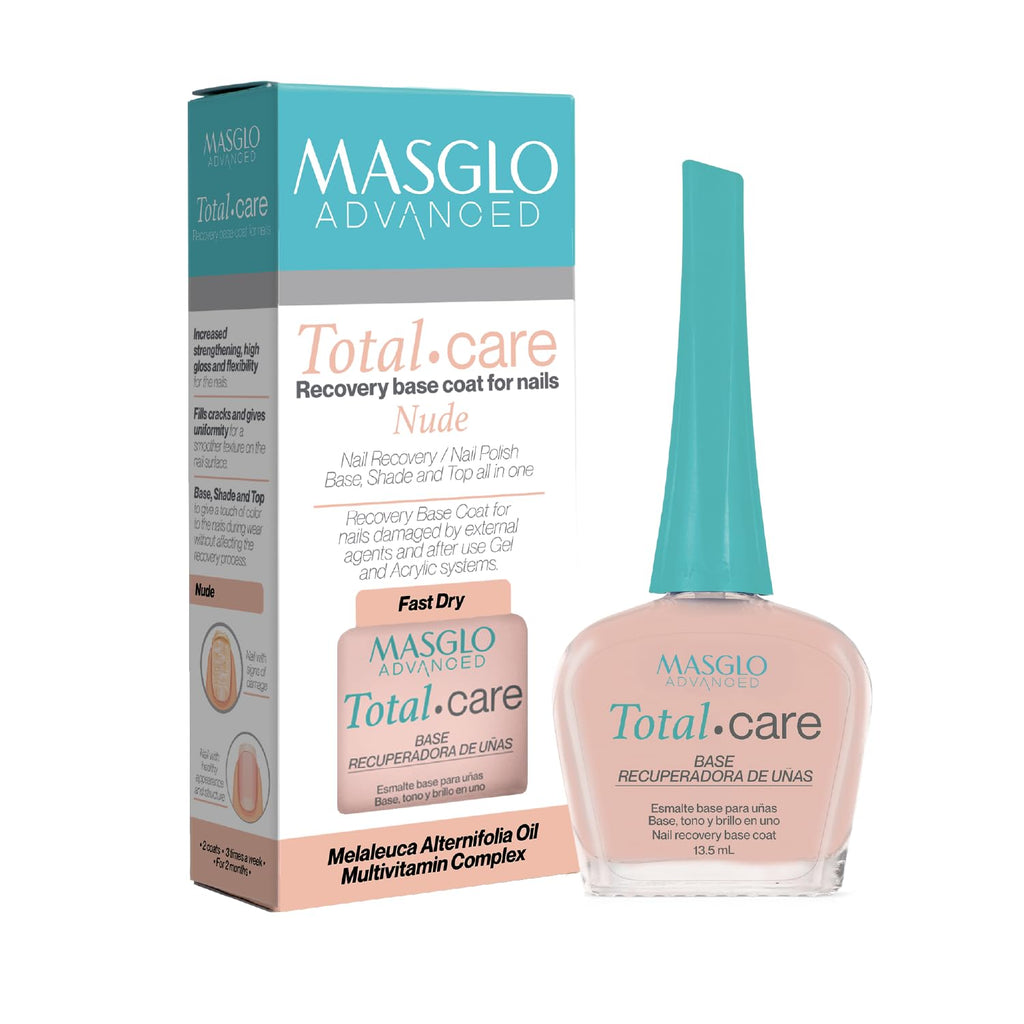 MASGLO Advanced Nail Recovery Base – Strengthening, Hydrating Nude 3-in-1