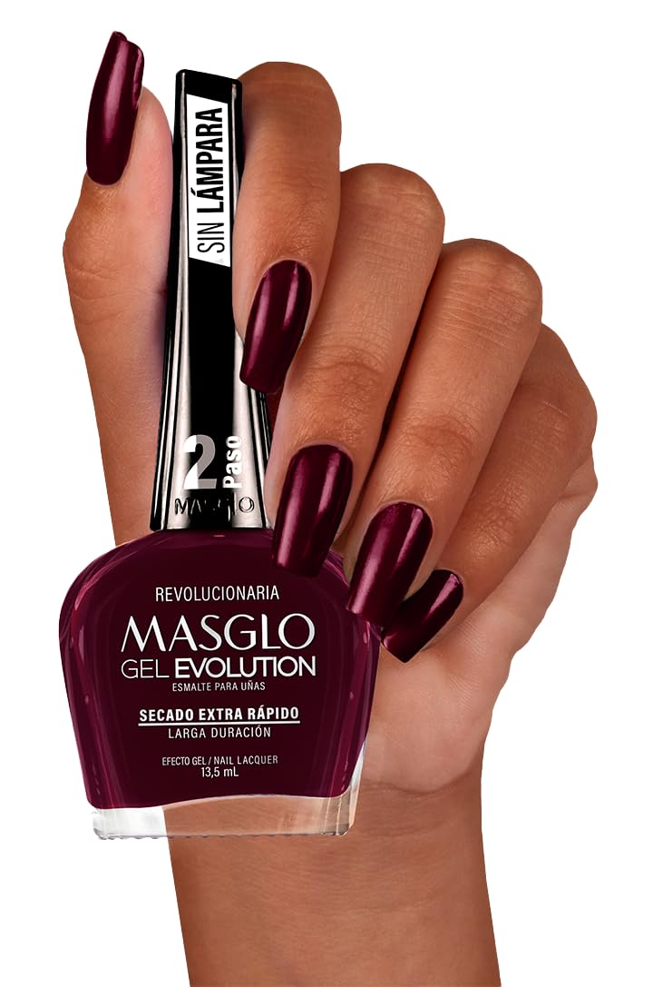 MASGLO Gel Evolution – Set of 3 Nail Polishes (No Lamp Needed) | Fast-Drying, 12-Day Wear, 14-Free, Vegan