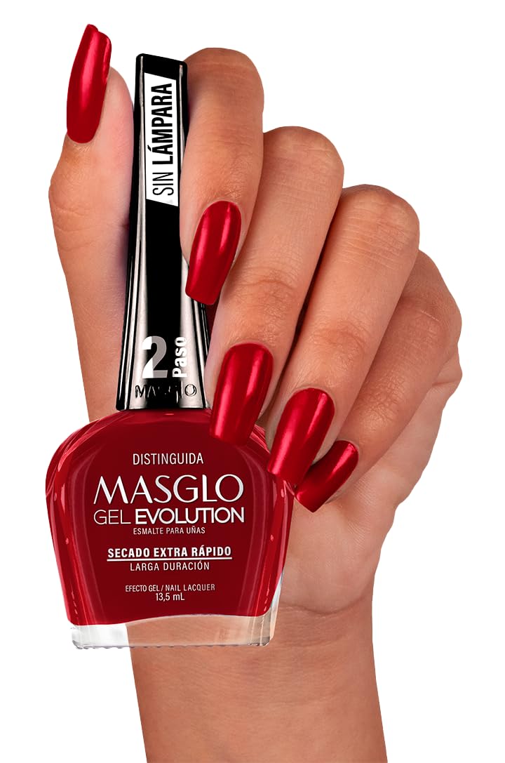 MASGLO Gel Evolution – Set of 3 Nail Polishes (No Lamp Needed) | Fast-Drying, 12-Day Wear, 14-Free, Vegan