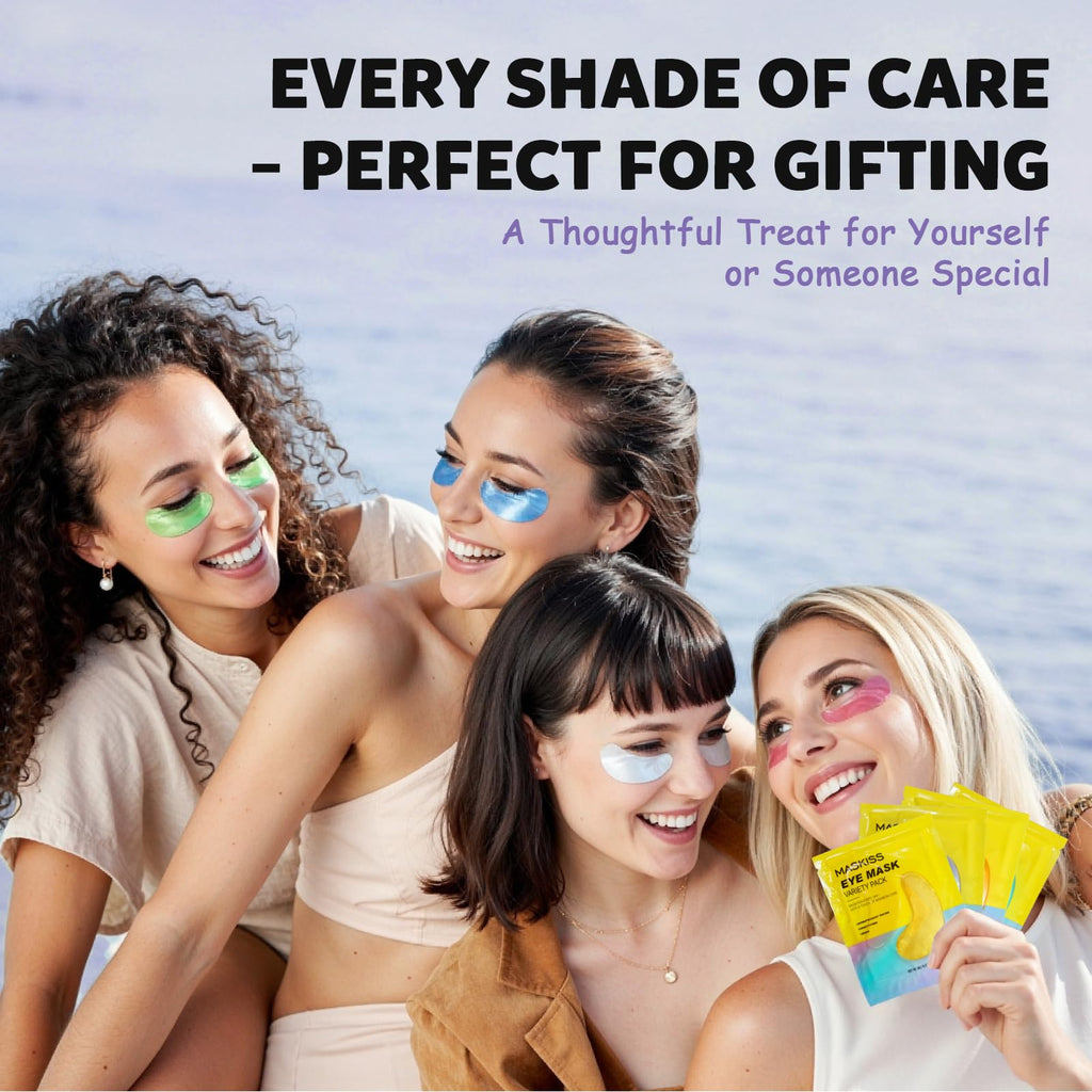 Maskiss Under Eye Patches Variety Pack (48 Pairs) – 8 Colors, 6 Pairs Each, Vegan Skincare Gift
