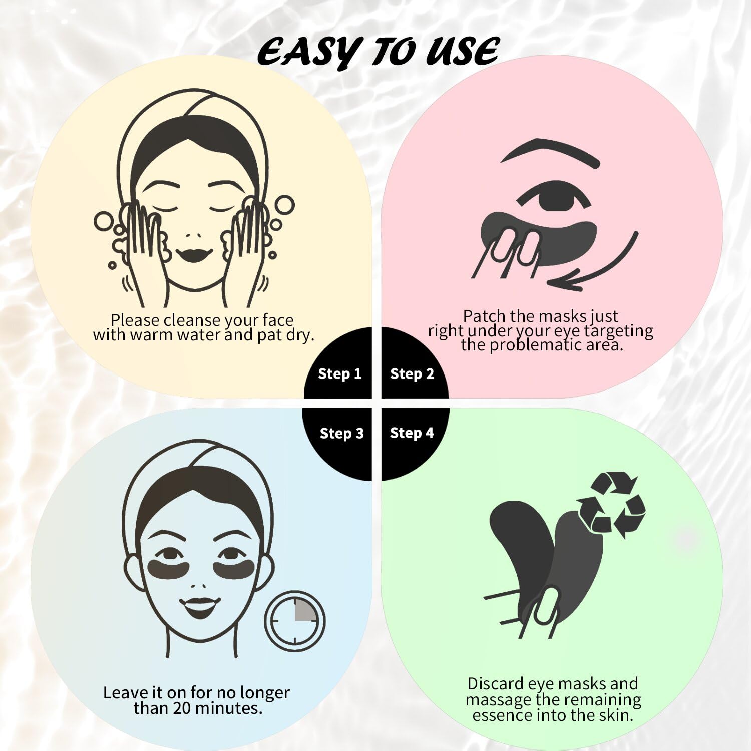 Maskiss Under Eye Patches Variety Pack (48 Pairs) – 8 Colors, 6 Pairs Each, Vegan Skincare Gift
