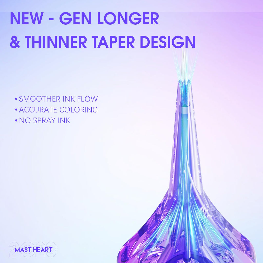 MAST TATTOO Mast Heart 0401RL Round Liner Long Tip Cartridges (20Pcs) – Precision & Style