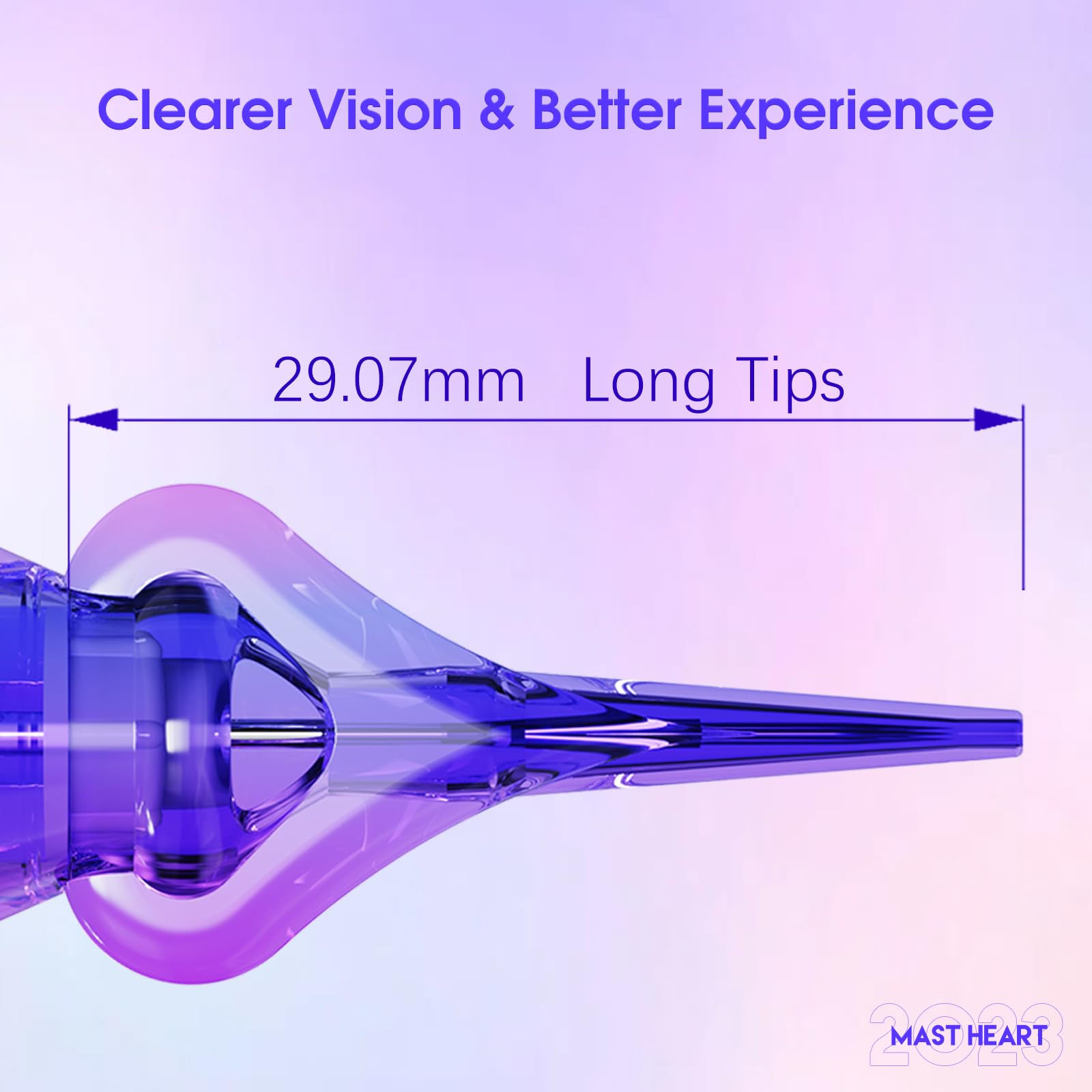 MAST TATTOO Mast Heart 0401RL Round Liner Long Tip Cartridges (20Pcs) – Precision & Style