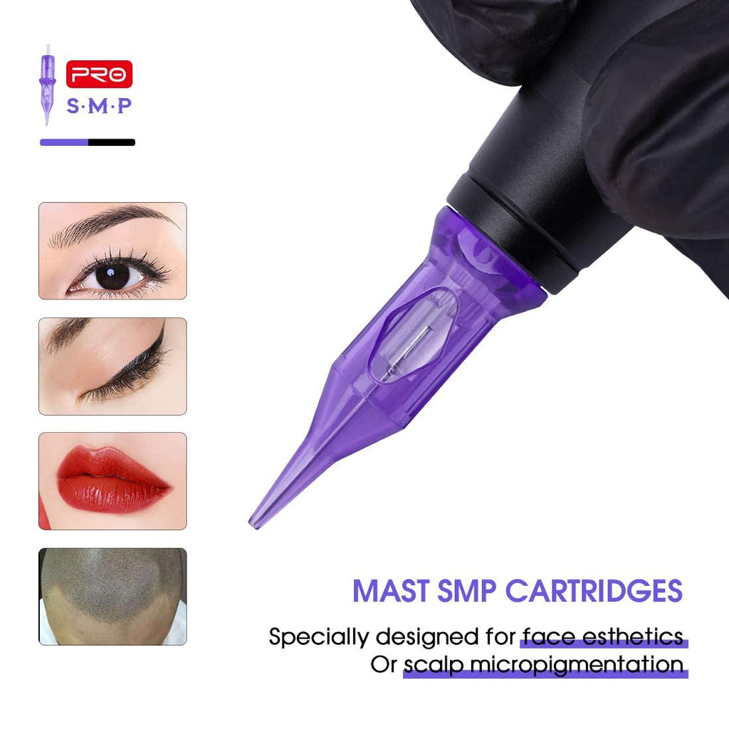 MAST TATTOO Mast Pro Cartridges 1015M – 20Pcs Disposable Bugpin Magnum Needles (Liner & Shader)