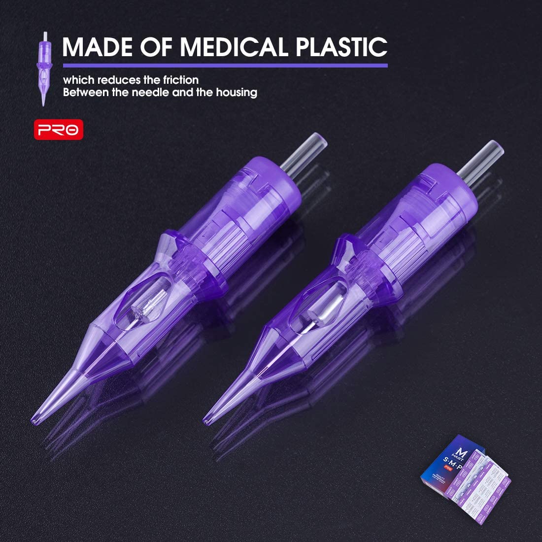 MAST TATTOO Mast Pro Cartridges 1015M – 20Pcs Disposable Bugpin Magnum Needles (Liner & Shader)
