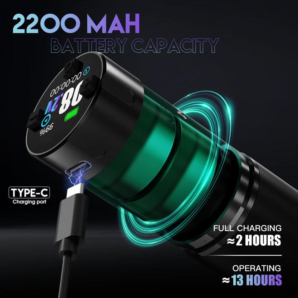 MAST TATTOO A1 Pro Cordless Tattoo Kit — 2200mAh Battery, 3.5mm Stroke, 20 Cartridges, Beginner Friendly