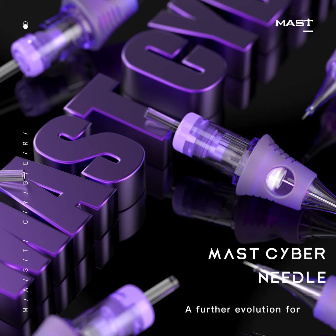MAST TATTOO Cyber Cartridges Needles 0803RL – Disposable 20 Round Liner/Super Bugpin