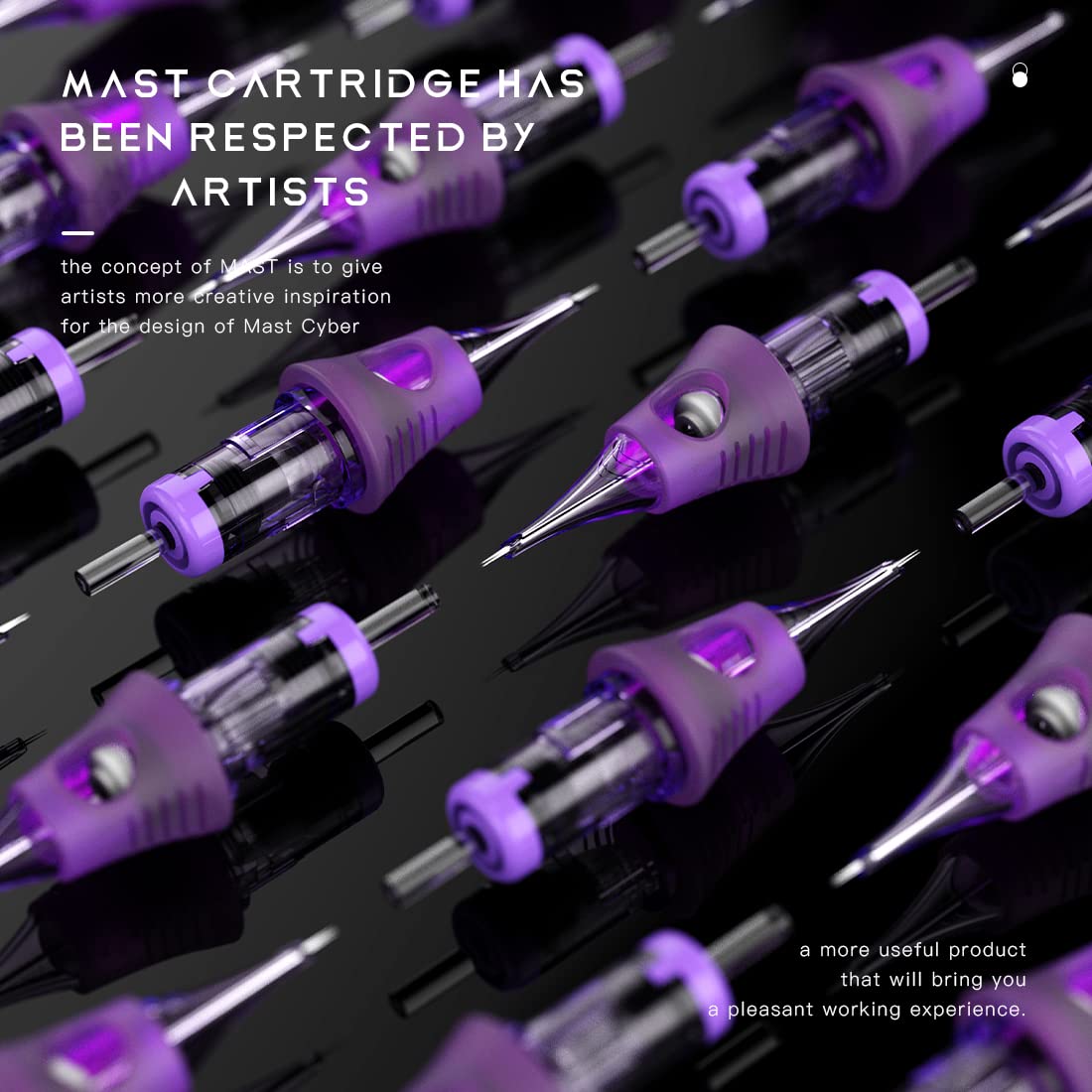 MAST TATTOO Cyber Cartridges Needles 0803RL – Disposable 20 Round Liner/Super Bugpin