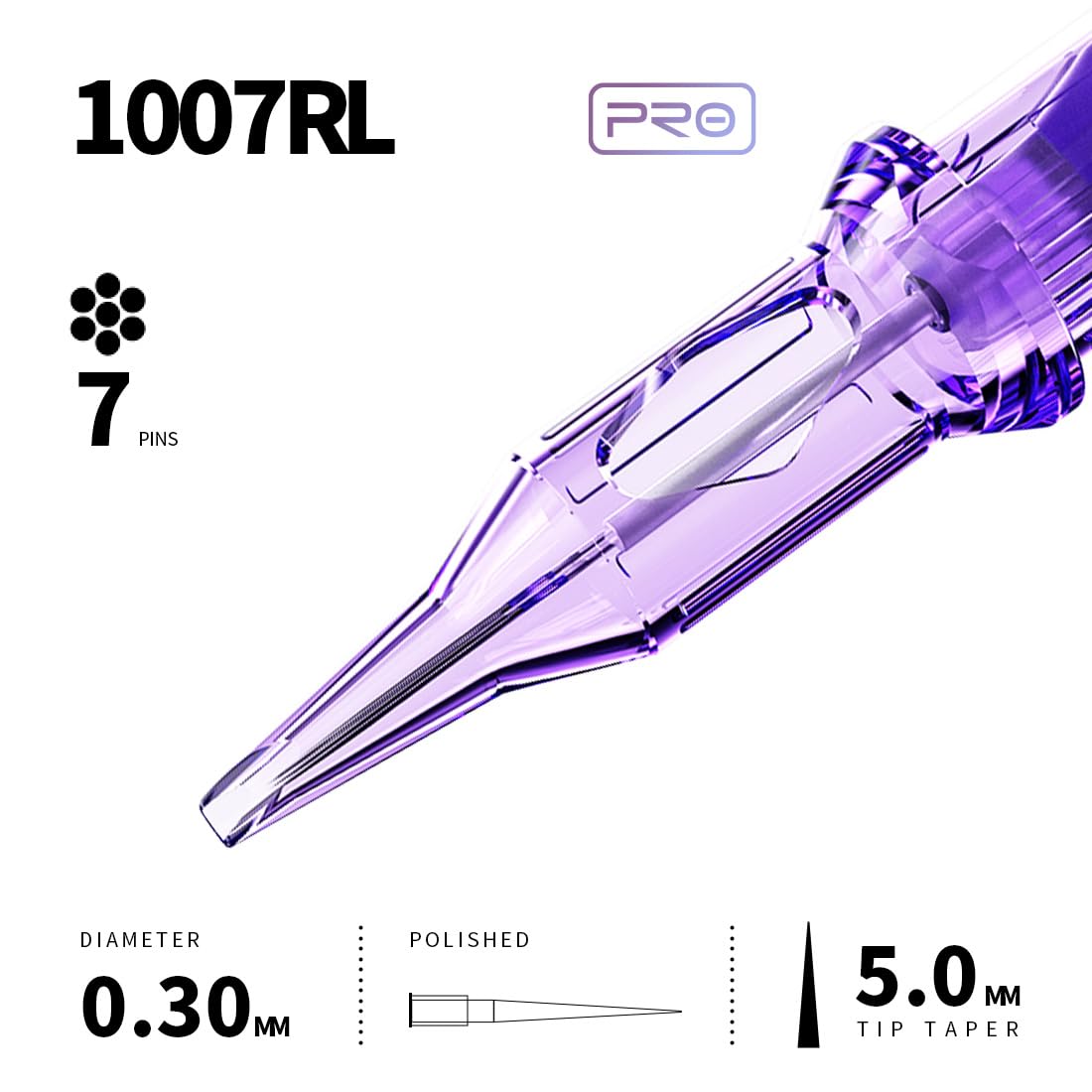 Mast Pro Tattoo Cartridges 20Pcs Round Liner 1007RL – Bugpin Needles by MAST TATTOO