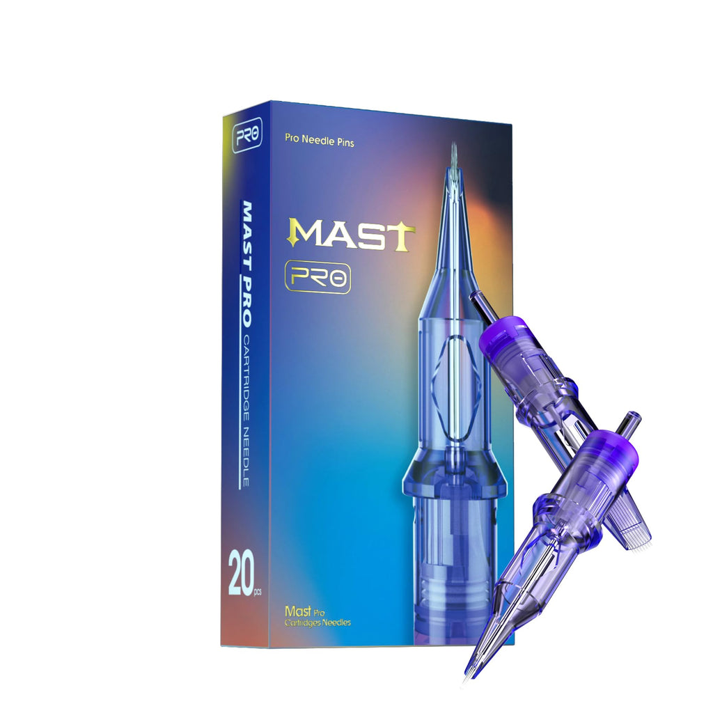Mast Pro Tattoo Cartridges 0403RL – 20Pcs Disposable Needles #04 Round Liner, Bugpin SMP