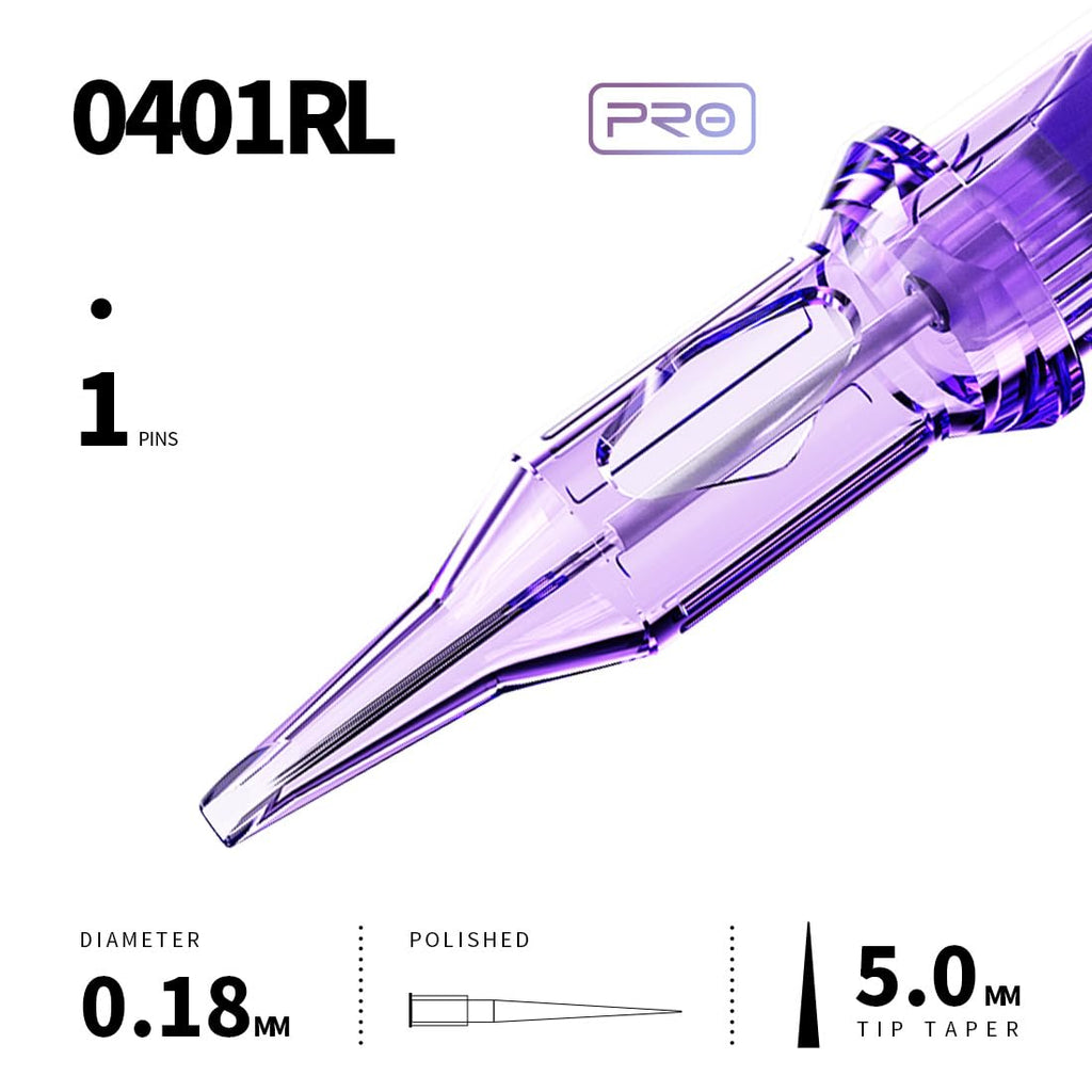 Mast Tattoo Pro 0401RL Ultra-Fine Round Liner Needles — 0.18mm for Precise Permanent Makeup