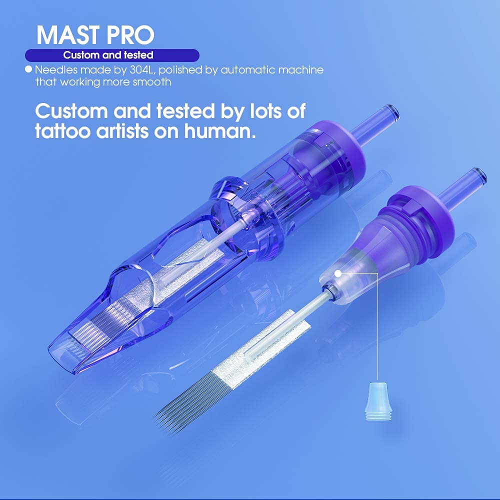 Mast Tattoo Pro 0401RL Ultra-Fine Round Liner Needles — 0.18mm for Precise Permanent Makeup