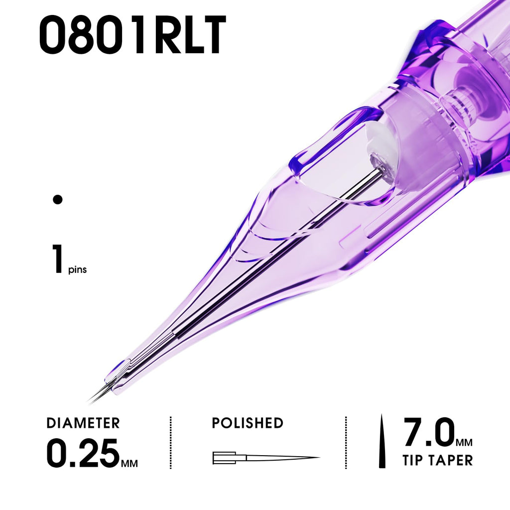 Mast Pro2 Tattoo Needles Cartridges – Precision Round Liner 0801RLT (20 Count) | Mast Tattoo