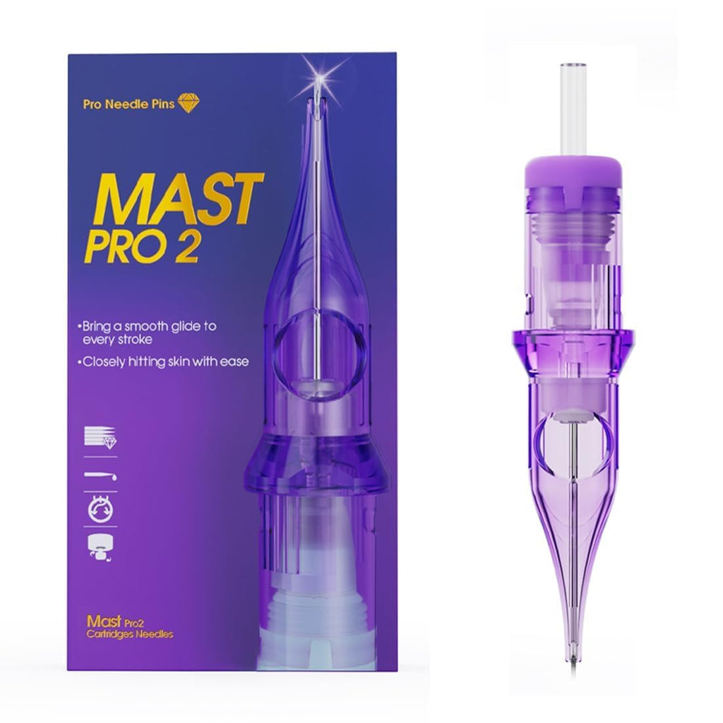 MAST TATTOO Pro2 1013RL Round Liner Cartridges – 20 Count, Disposable