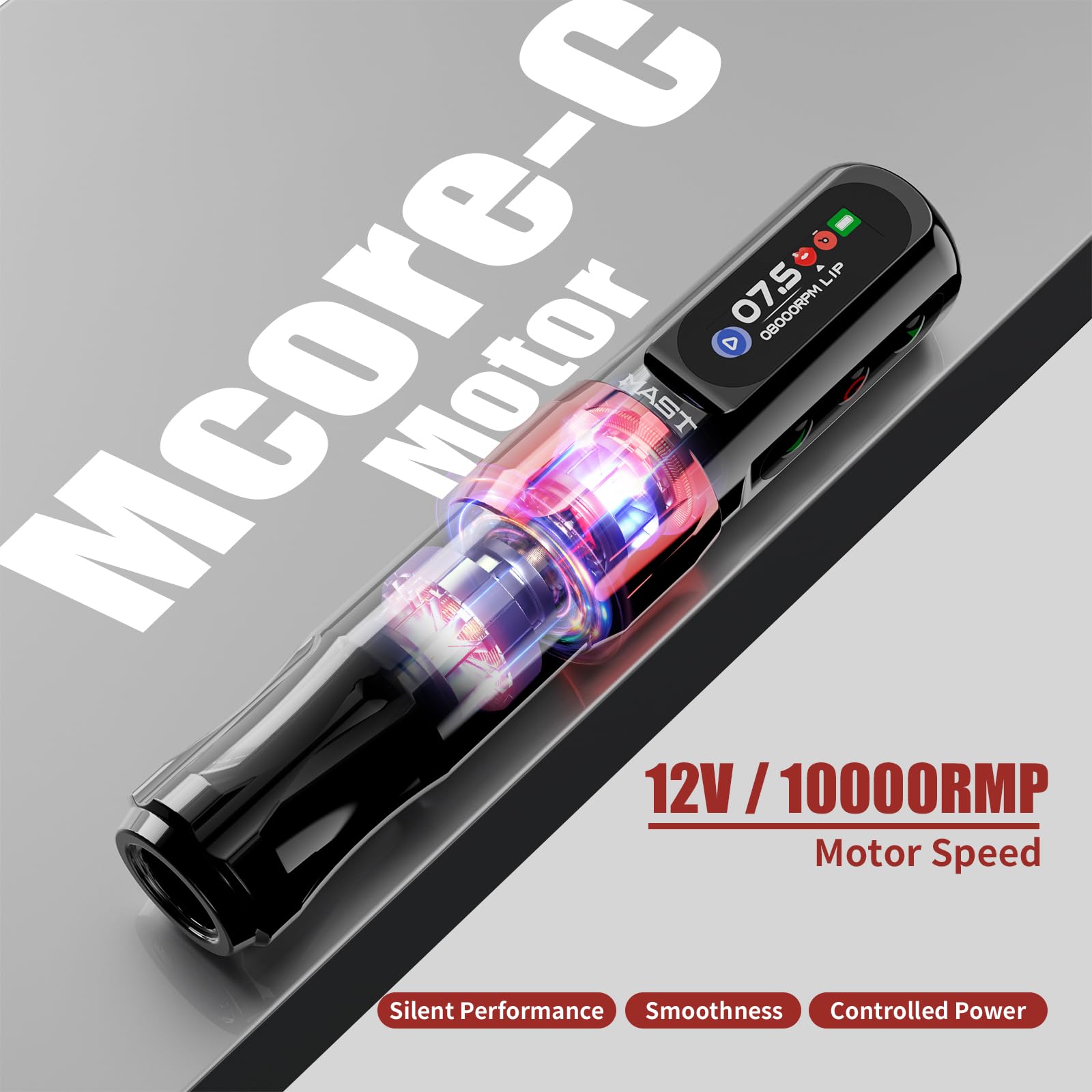 MAST TATTOO Tour2 Pro Cordless Tattoo Gun Kit – Lightweight, Silent Rotary Machine for Beginners