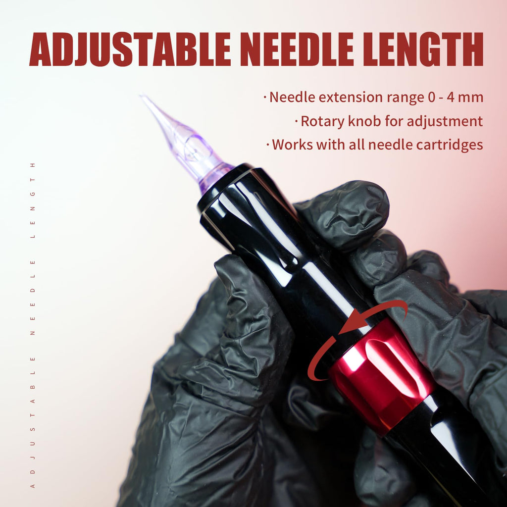 MAST TATTOO Tour2 Pro Cordless Tattoo Gun Kit – Lightweight, Silent Rotary Machine for Beginners