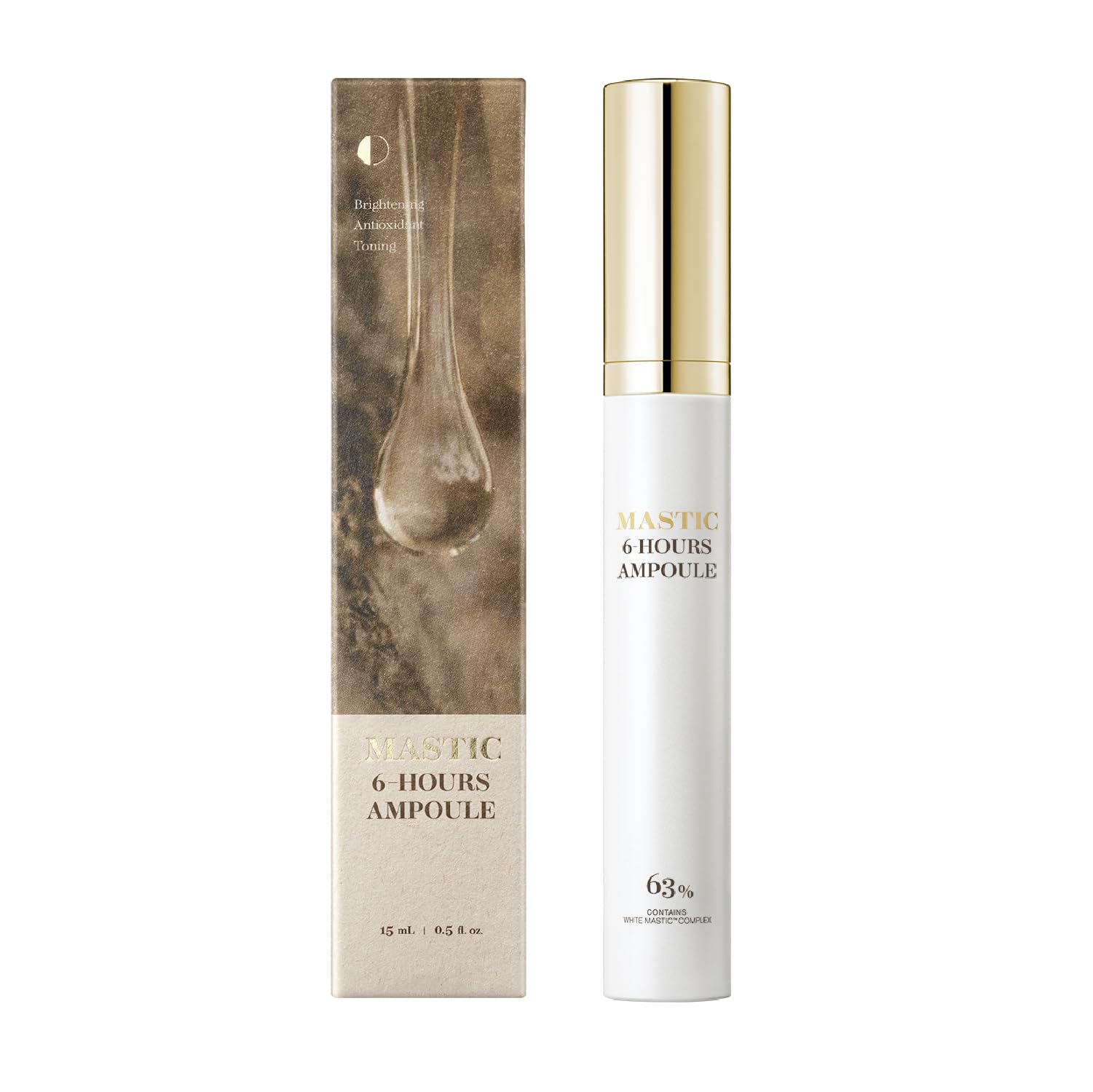 MASTINA Mastic Serum Roller – Dark Circle Remover & Eye Brightening Serum | White Mastic Complex 63% + Tranexamic Acid 2% + Niacinamide 5% (0.5 fl oz)