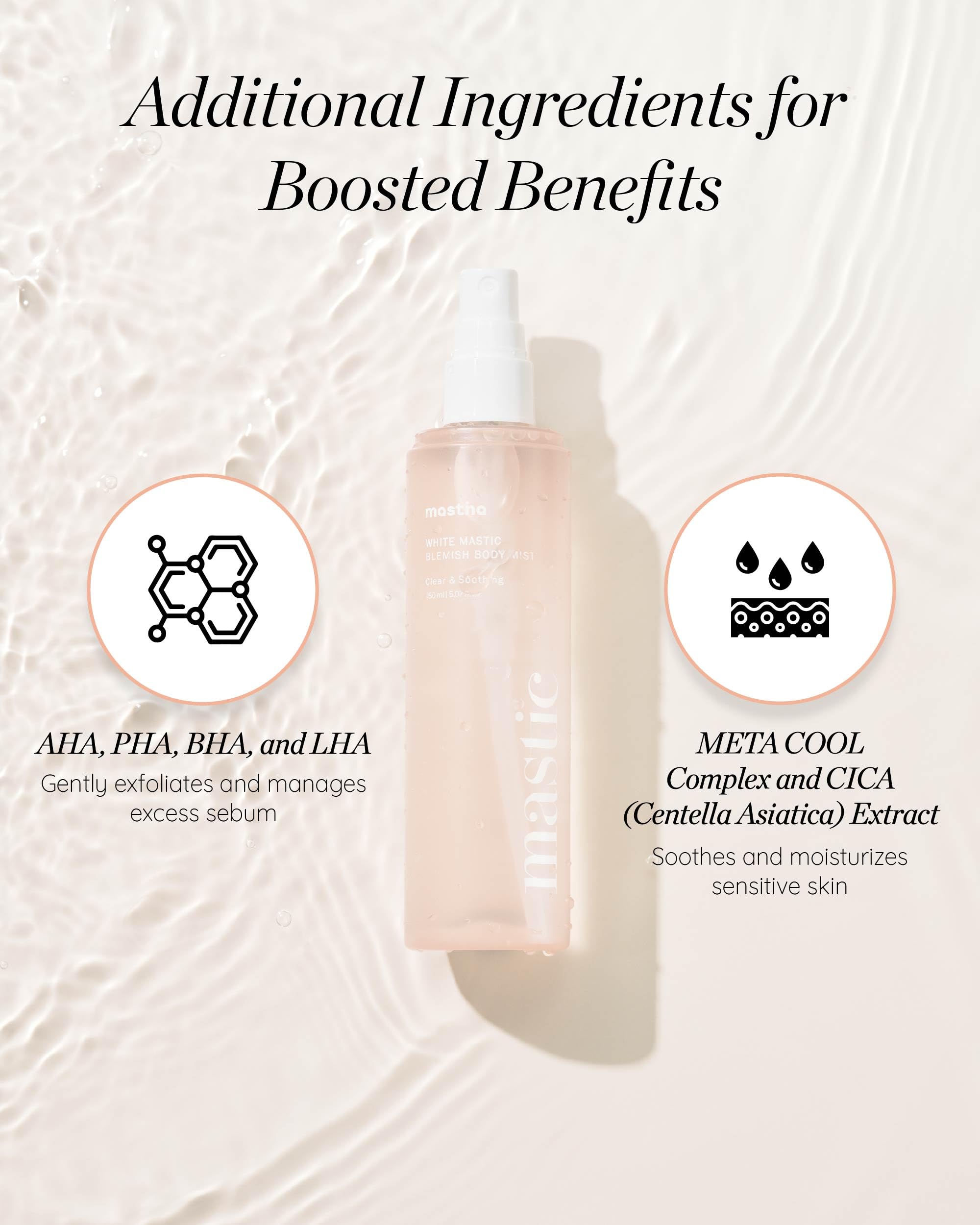 MASTINA White Mastic Cooling Body Mist – Hydrating & Brightening Body Spray (5.1 fl oz)