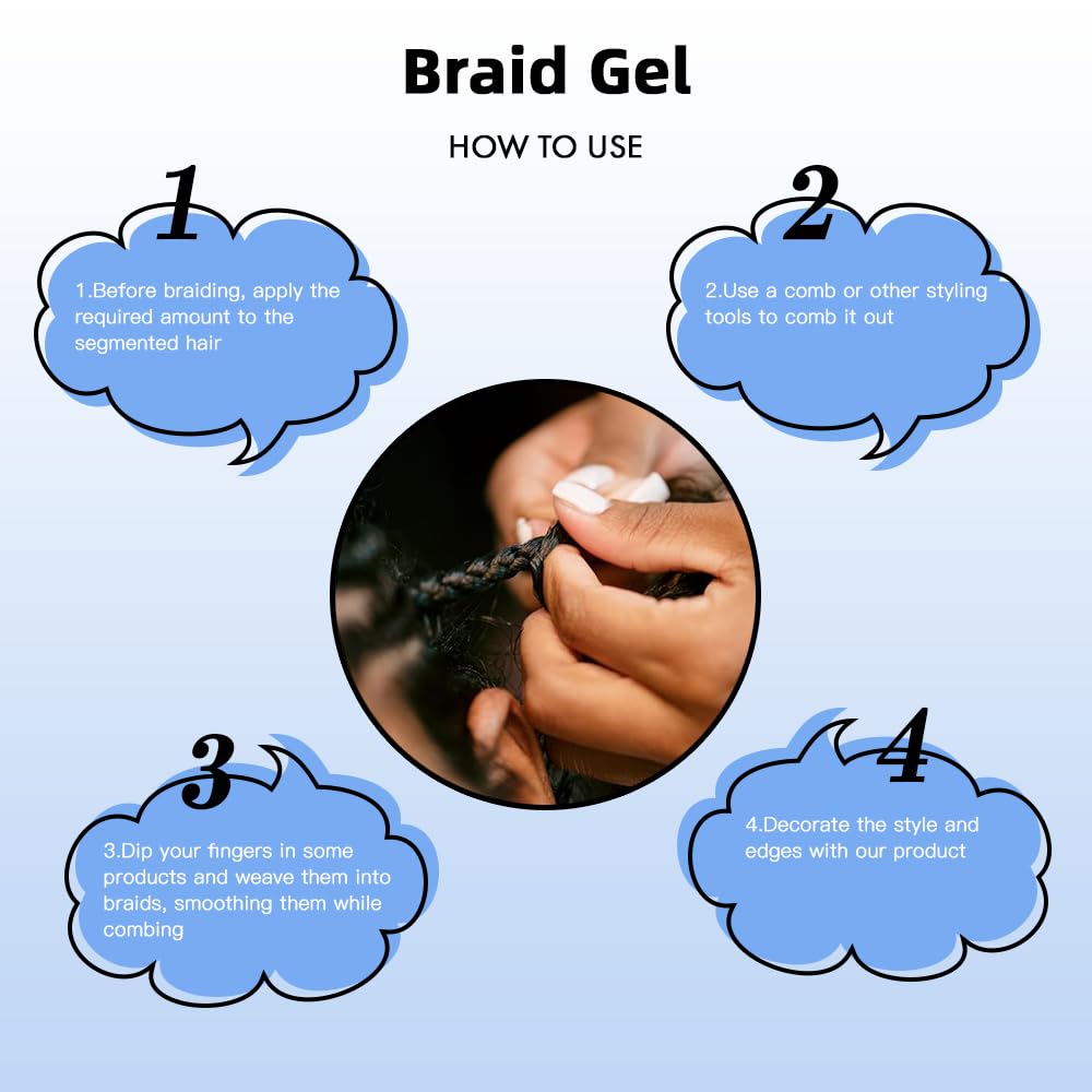 MATEPLEX 16 oz Braid Gel – Extreme Hold for Twist & Locs, Non-Greasy Edge Control
