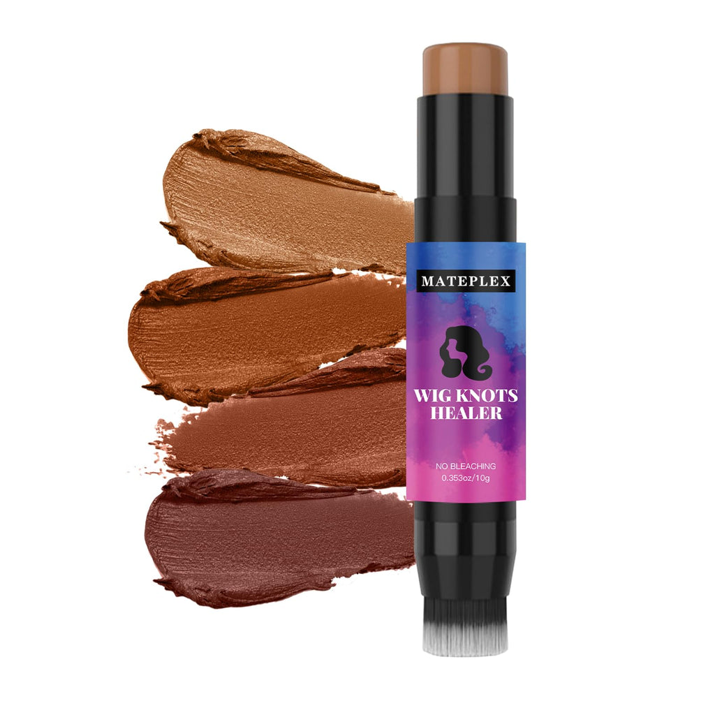 Mateplex Wig Knot Concealer & Dyeing Stick for Lace Wigs – 10g, Sweat-Proof, No Bleaching, Medium Brown