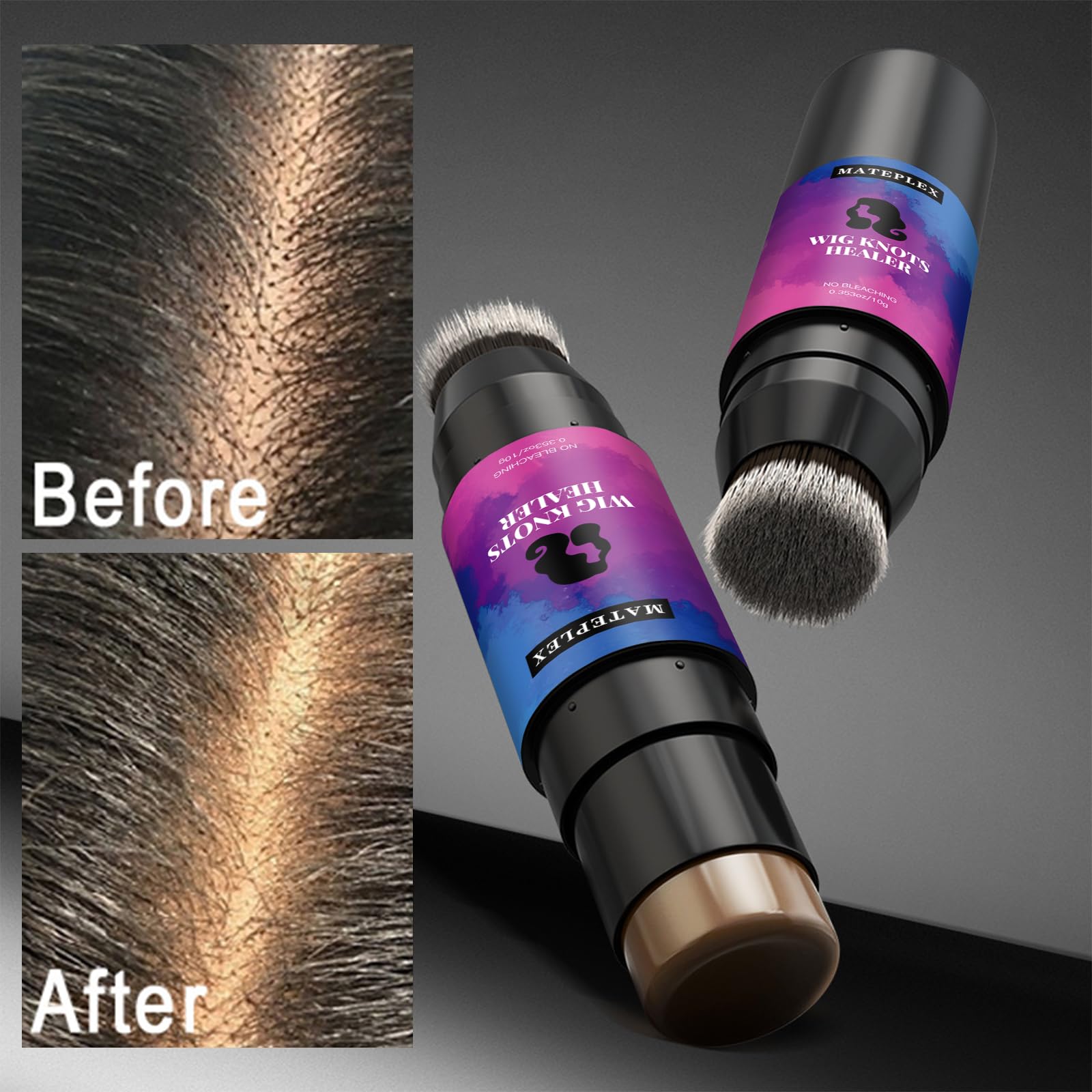 Mateplex Wig Knot Concealer & Dyeing Stick for Lace Wigs – 10g, Sweat-Proof, No Bleaching, Medium Brown