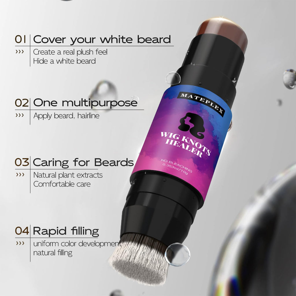 Mateplex Wig Knot Concealer & Dyeing Stick for Lace Wigs – 10g, Sweat-Proof, No Bleaching, Medium Brown