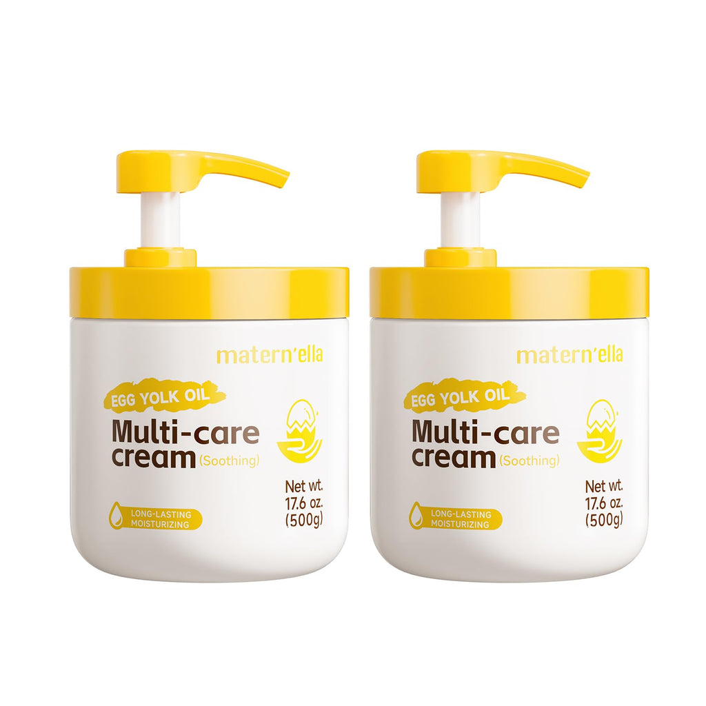 Matern'ella Body Moisturizer with Egg Yolk Oil – 48h Hydration, Squalane & Sodium Hyaluronate, Fragrance-Free, 35.2 oz