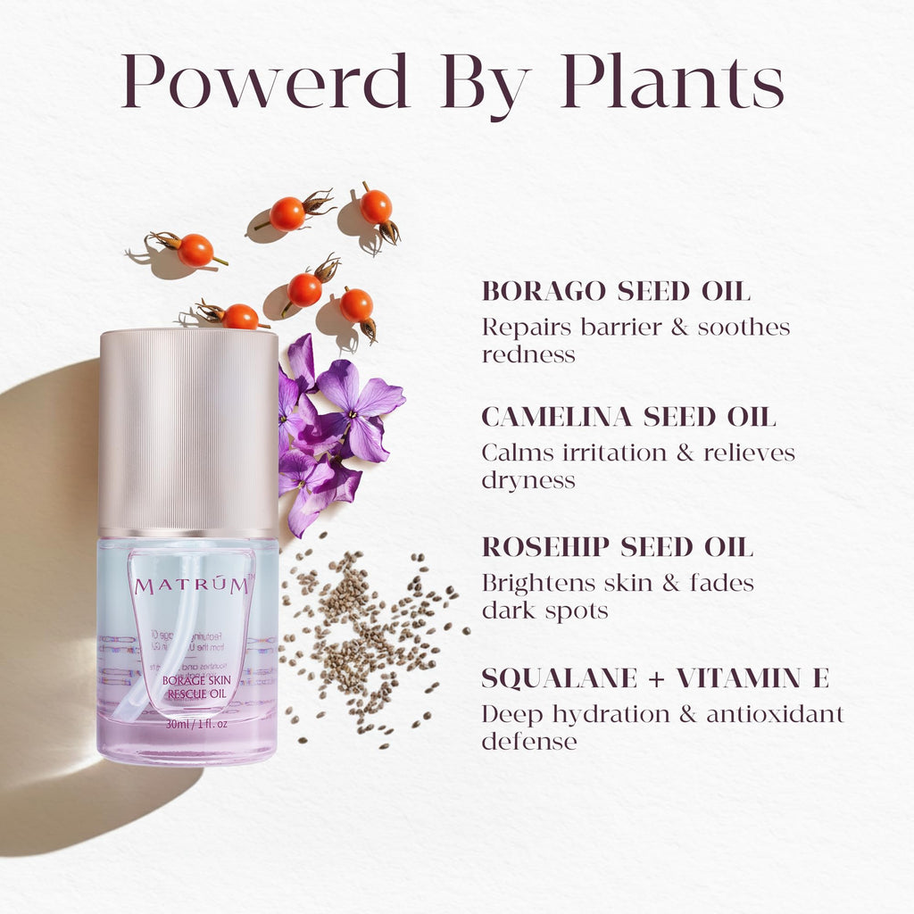 MATRÚM Organic Barrier Repair Face Oil — Deep Hydration & Redness Soothing