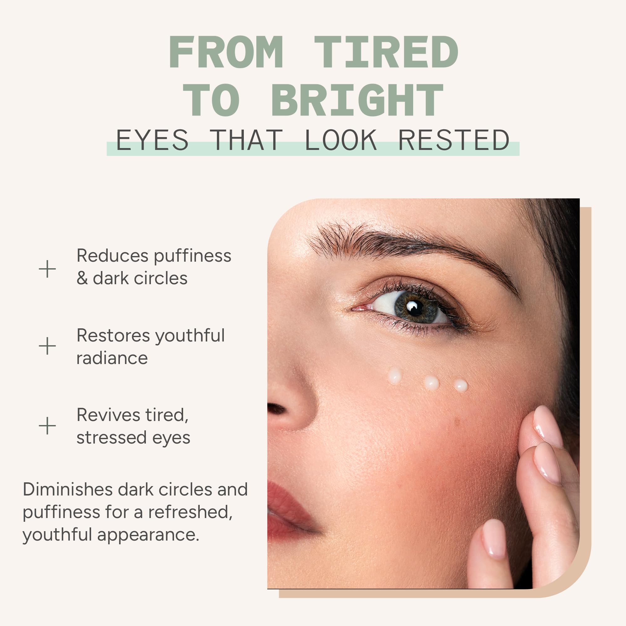 Matter of Monday Anti-Fatigue Eye Cream – Pro-Strength Peptide Eye Cream for Dark Circles & Puffiness (0.5 oz)